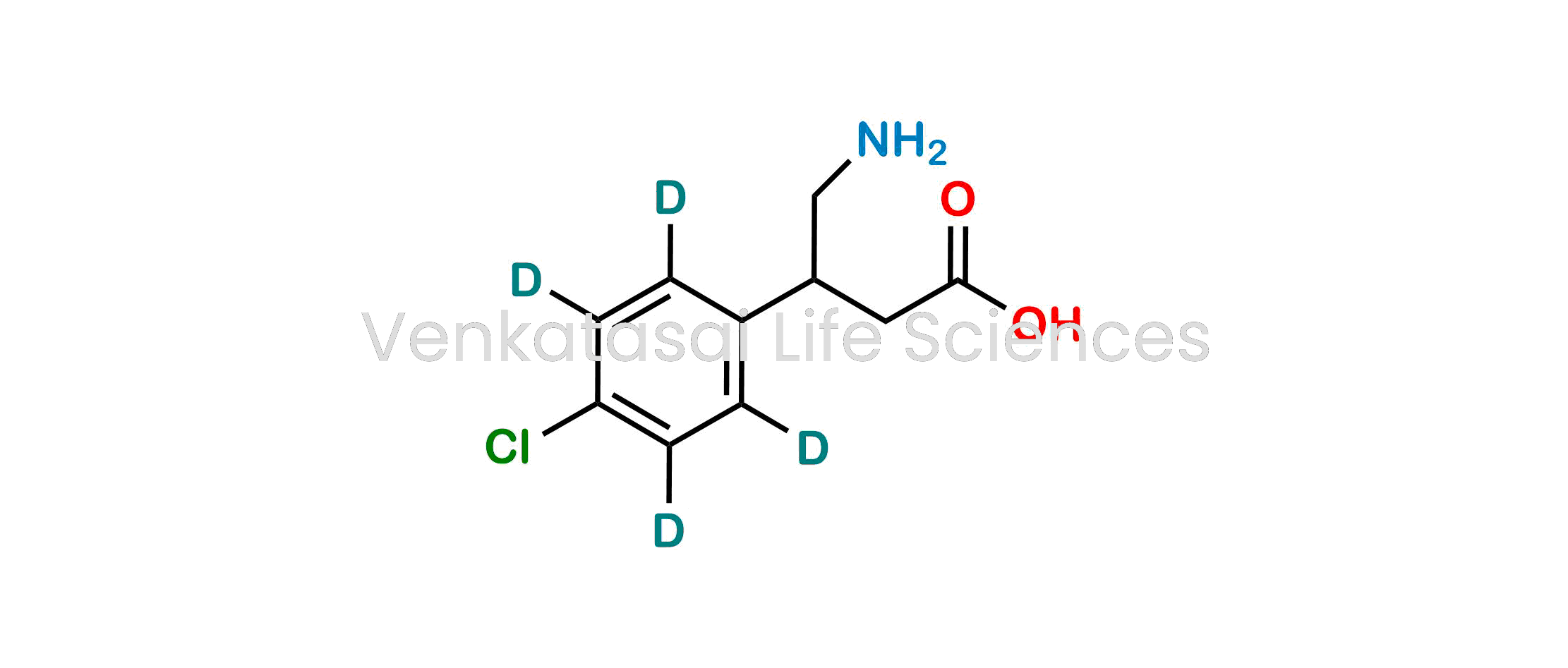 4-Amino-3-(4-chlorophenyl-2,3,5,6-d4)butanoic Acid; (?)-Baclofen-d4 (4-chlorophenyl-d4)