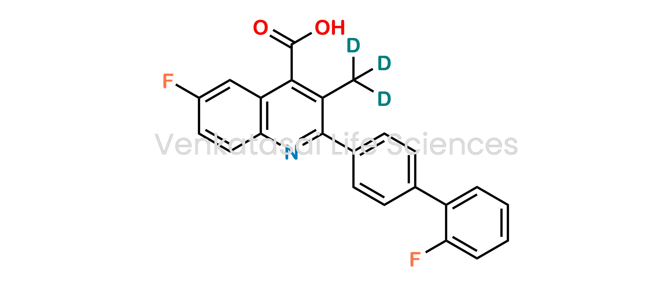 6-fluoro-2-(2'-fluoro-[1,1'-biphenyl]-4-yl)-3-(methyl-d3)quinoline-4-carboxylic acid