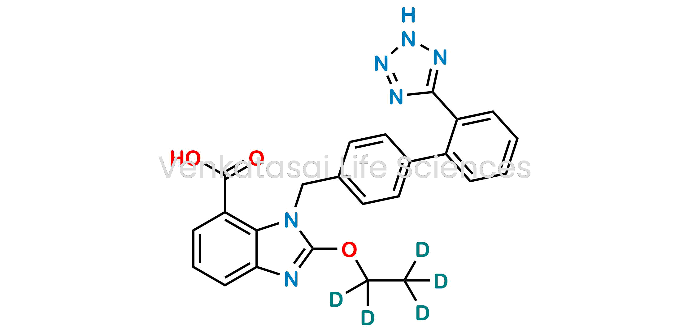 2-(1,1,2,2,2-pentadeuterioethoxy)-3-[[4-[2-(2H-tetrazol-5-yl)phenyl]phenyl]methyl]benzimidazole-4-carboxylic acid