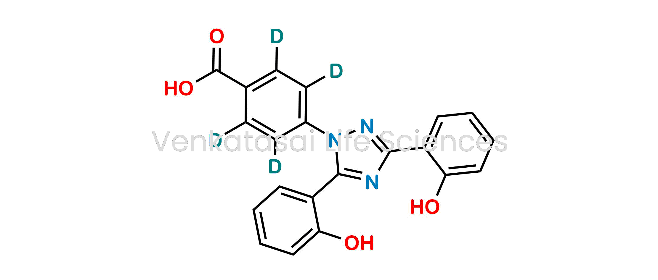 4-[3,5-Bis(2-hydroxyphenyl)-1H-1,2,4-triazol-1-yl]benzoic Acid-d4