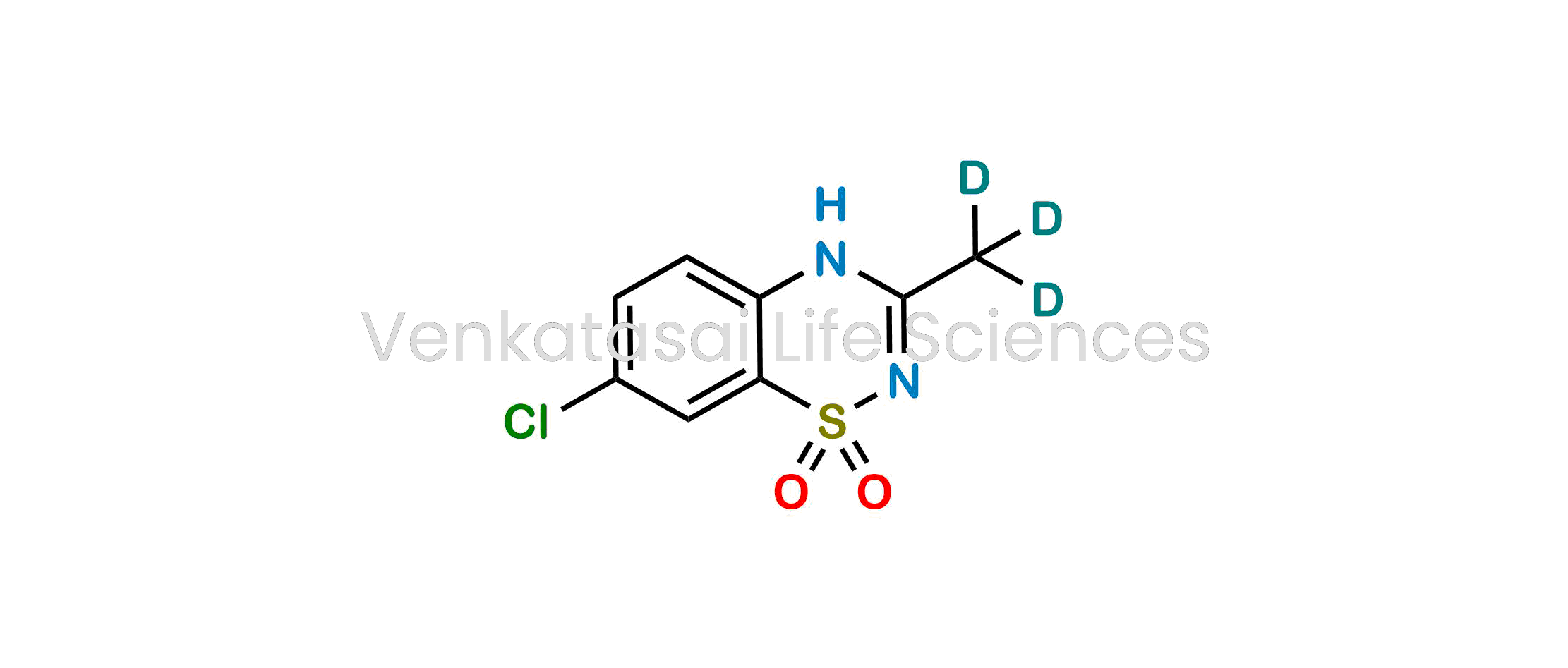 7-Chloro-3-methyl-d3-2H-1,2,4-benzothiadiazine 1,1-Dioxide