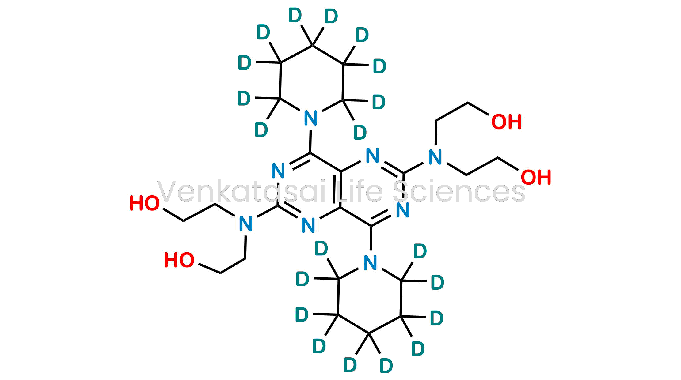 2,2',2'',2'''-((4,8-Bis(piperidin-1-yl-d10)pyrimido[5,4-d]pyrimidine-2,6-diyl)bis(azanetriyl))tetrakis(ethan-1-ol)