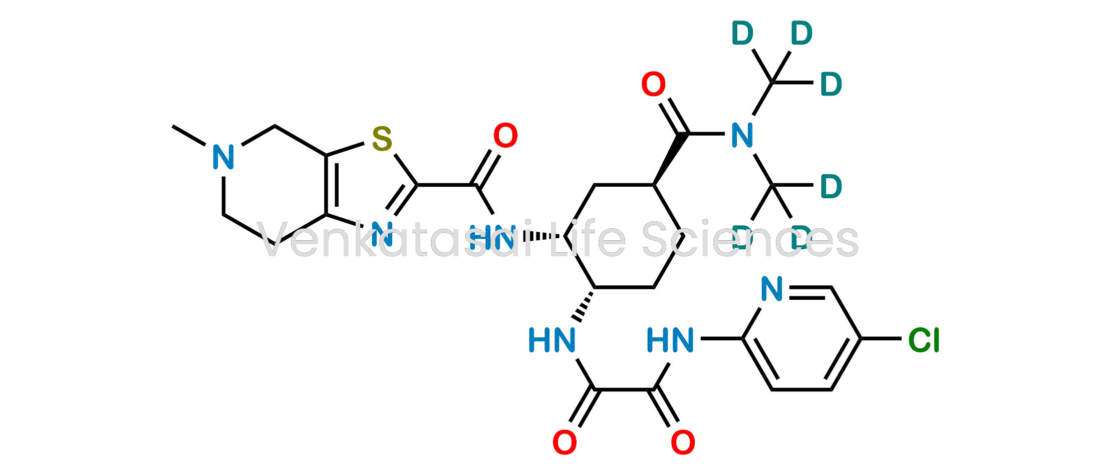 N1-((1S,2R,4S)-4-(Bis(methyl-d3)carbamoyl)-2-(5-methyl-4,5,6,7-tetrahydrothiazolo[5,4-c]pyridine-2-carboxamido)cyclohexyl)-N2-(5-chloropyridin-2-yl)oxalamide