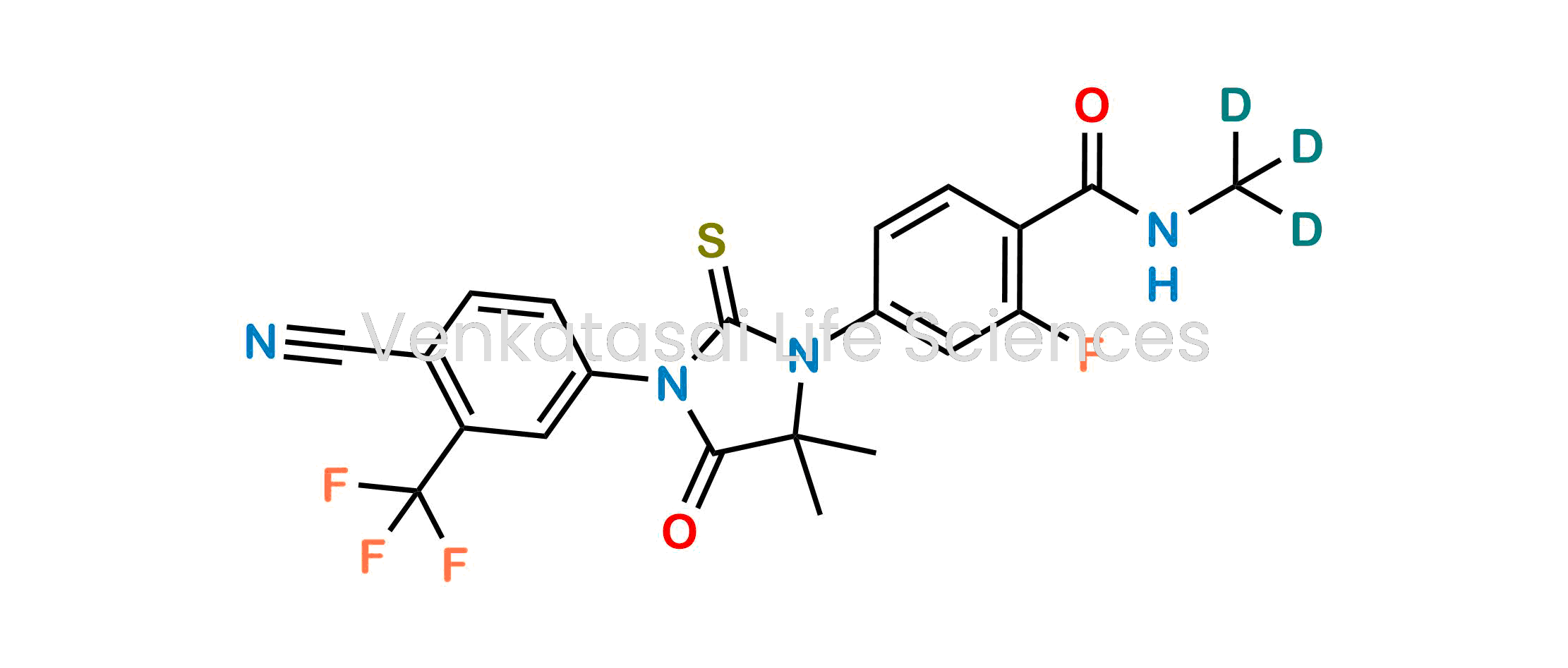 4-(3-(4-Cyano-3-(trifluoromethyl)phenyl)-5,5-dimethyl-4-oxo-2-thioxoimidazolidin-1-yl)-2-fluoro-N-(methyl-d3)benzamide