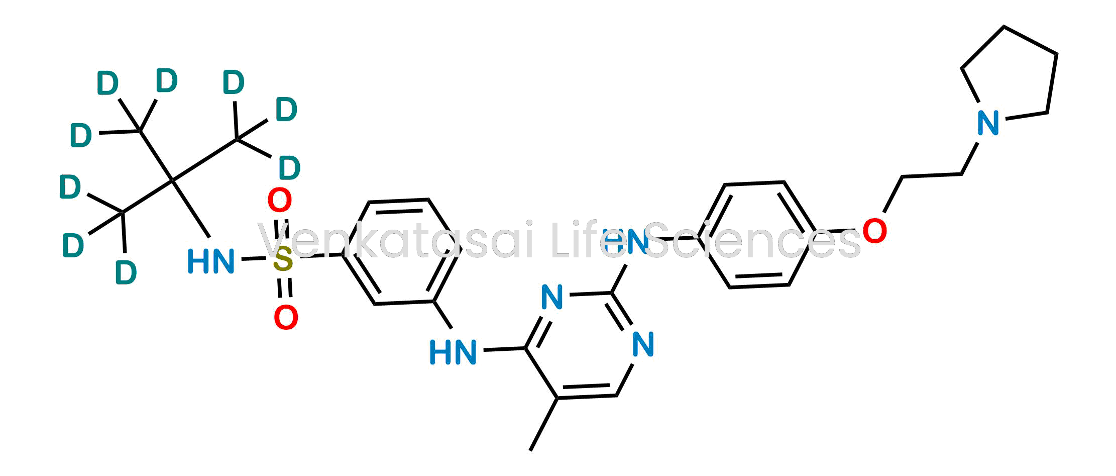 3-((5-Methyl-2-((4-(2-(pyrrolidin-1-yl)ethoxy)phenyl)amino)pyrimidin-4-yl)amino)-N-(2-(methyl-d3)propan-2-yl-1,1,1,3,3,3-d6)benzenesulfonamide