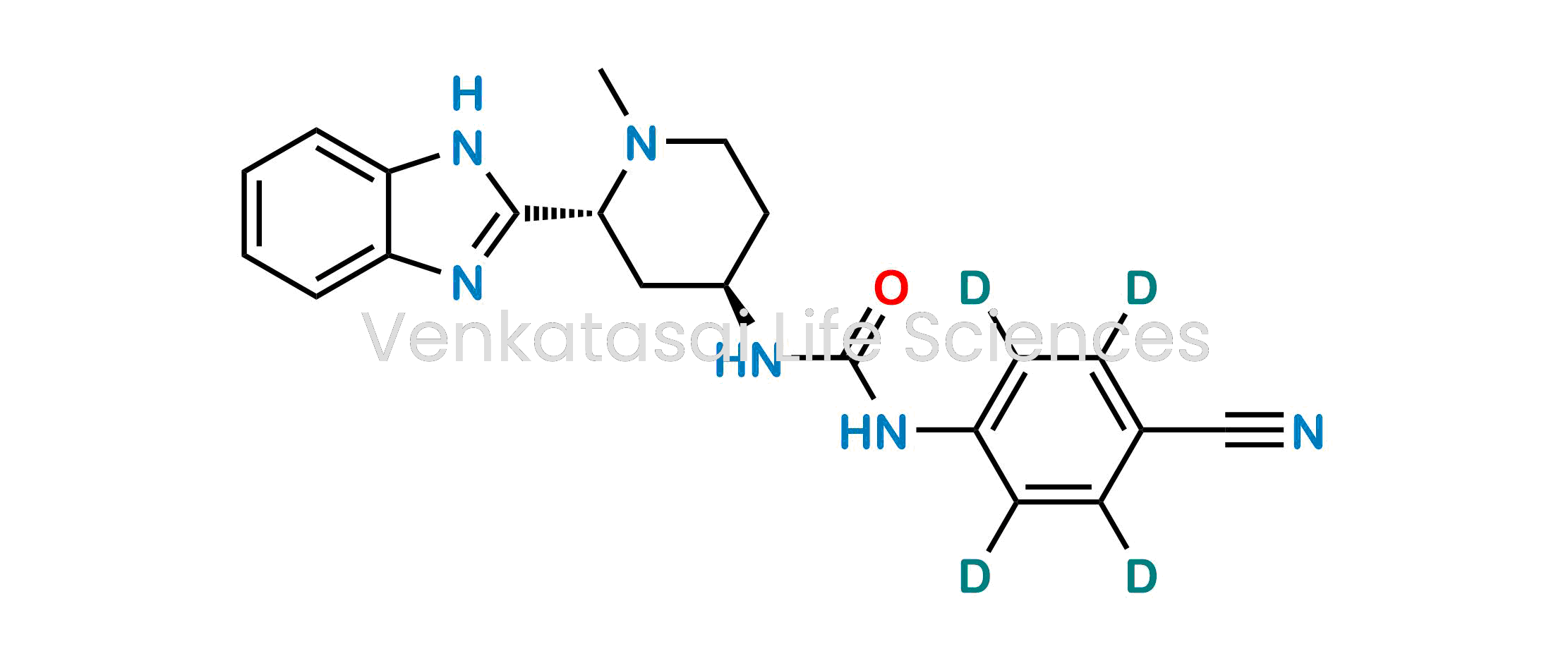 1-((2R,4R)-2-(1H-Benzo[d]imidazol-2-yl)-1-methylpiperidin-4-yl)-3-(4-cyanophenyl-2,3,5,6-d4)urea