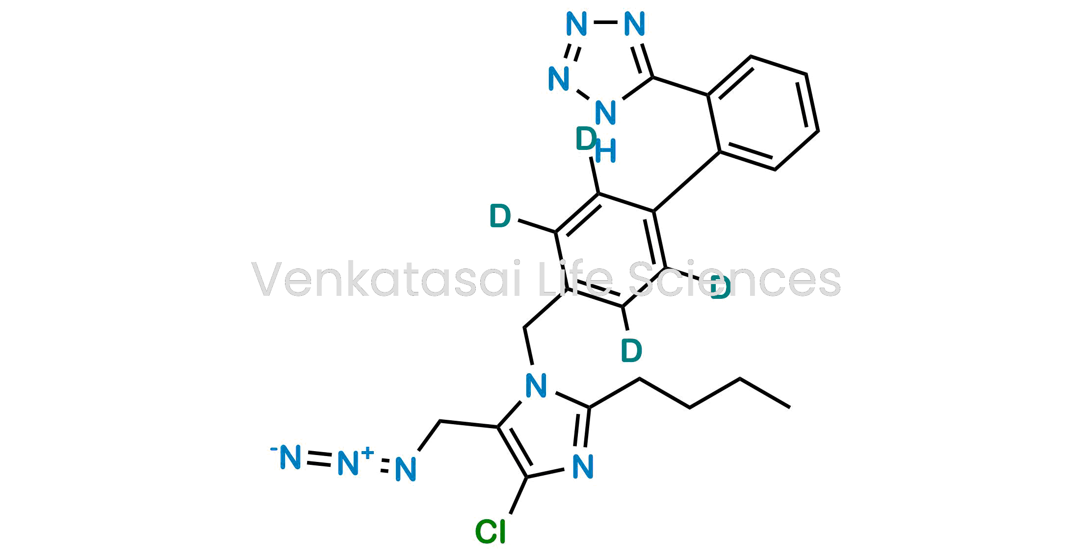 5-(4'-((5-(azidomethyl)-2-butyl-4-chloro-1H-imidazol-1-yl)methyl)-[1,1'-biphenyl]-2-yl-2',3',5',6'-d4)-1H-tetrazole