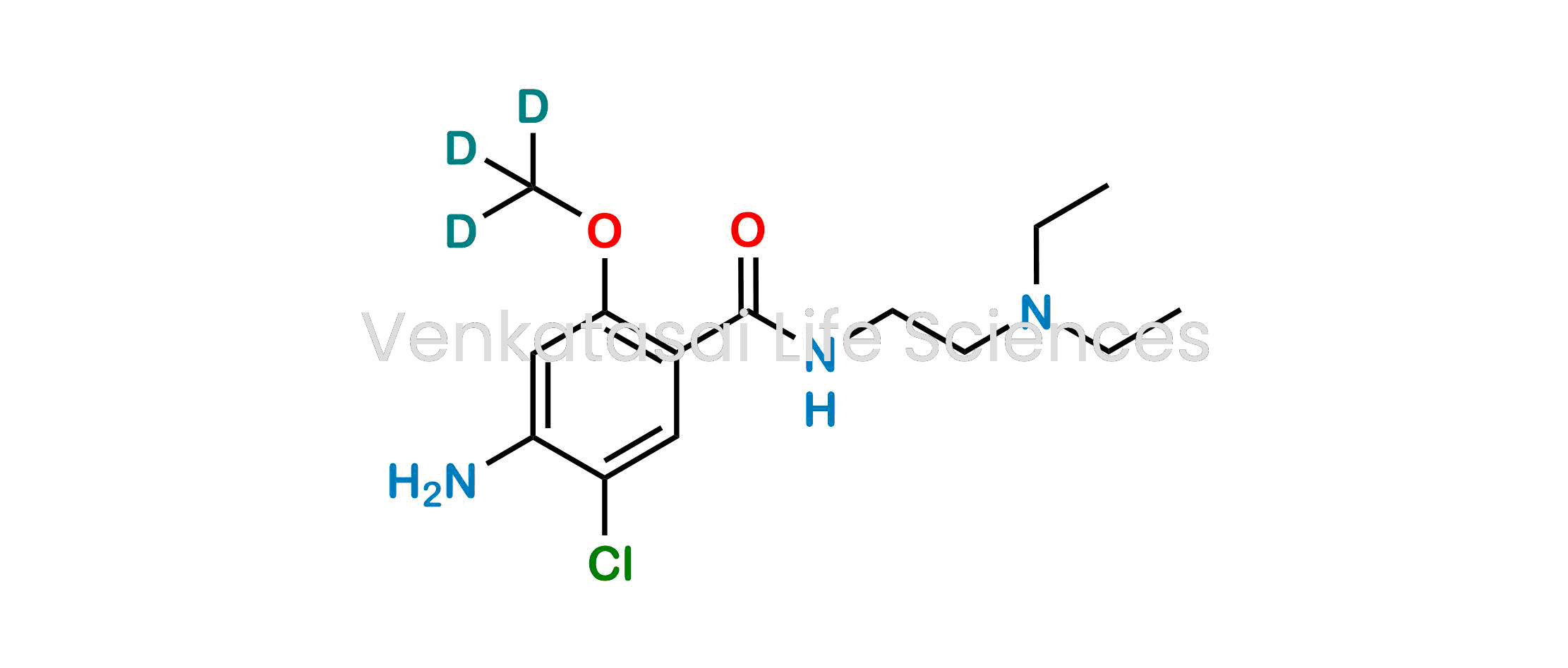 4-Amino-5-chloro-N-(2-(diethylamino)ethyl)-2-(methoxy-d3)benzamide