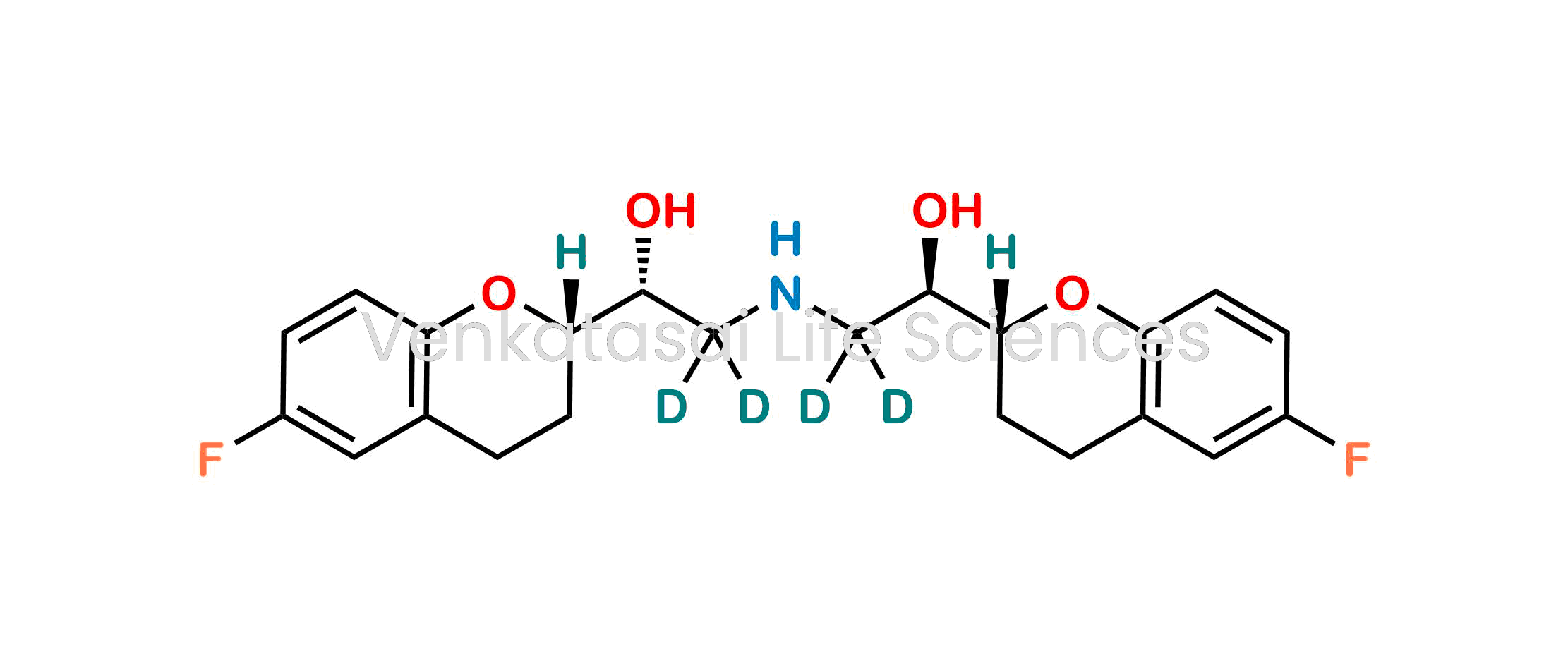 (S)-1-((R)-6-fluorochroman-2-yl)-2-(((S)-2-((S)-6-fluorochroman-2-yl)-2-hydroxyethyl-1,1-d2)amino)ethan-2,2-d2-1-ol