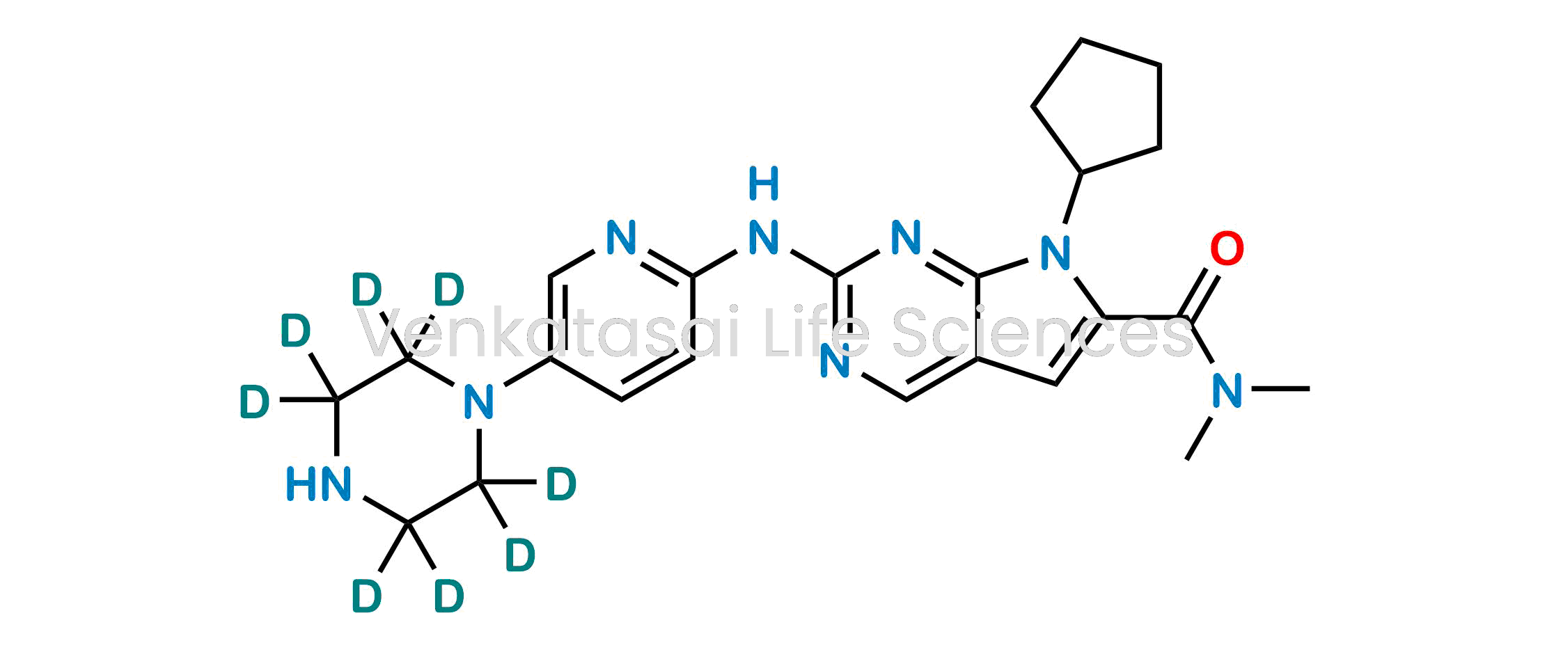 7-Cyclopentyl-N,N-dimethyl-2-((5-(piperazin-1-yl-2,2,3,3,5,5,6,6-d8)pyridin-2-yl)amino)-7H-pyrrolo[2,3-d]pyrimidine-6-carboxamide