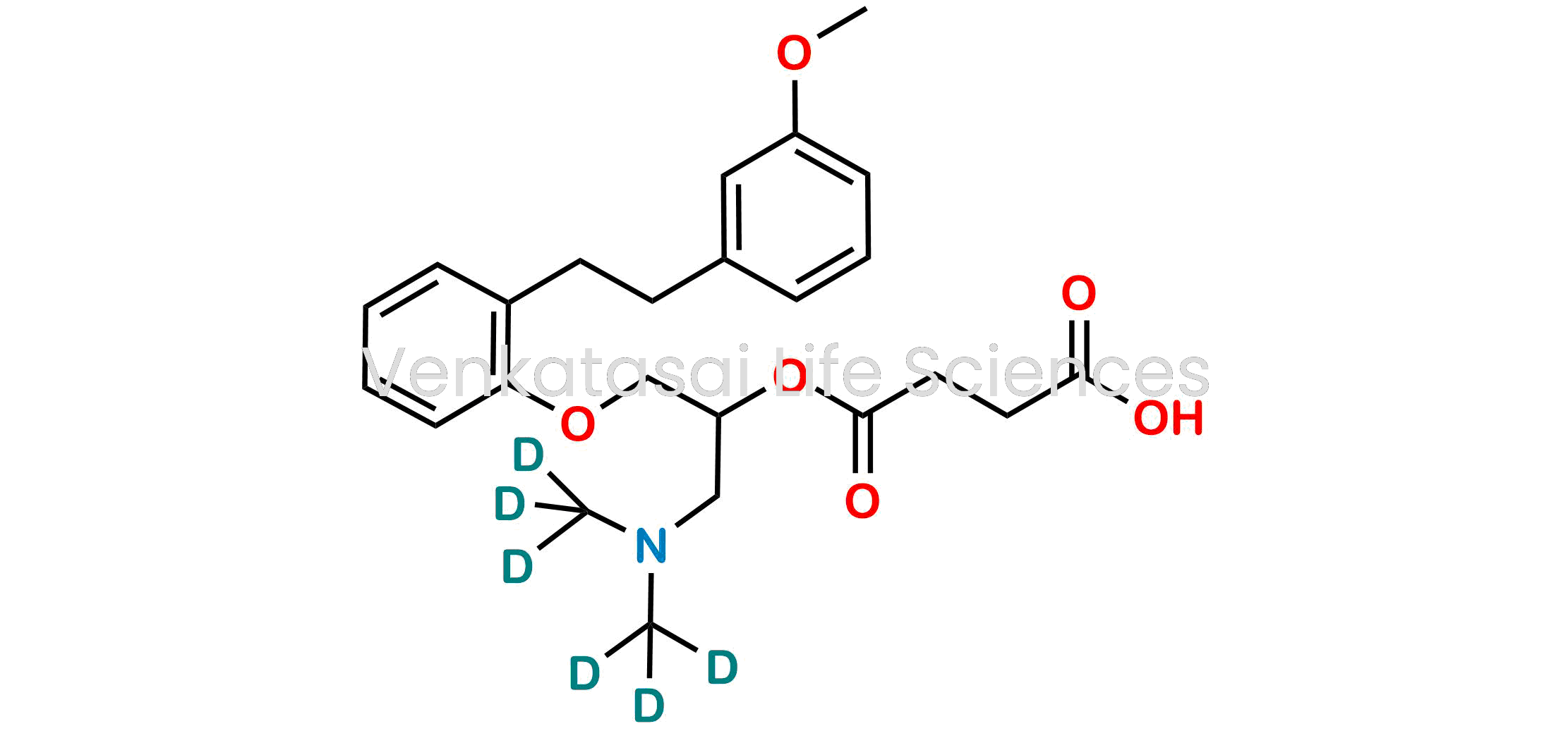 4-((1-(bis(methyl-d3)amino)-3-(2-(3-methoxyphenethyl)phenoxy)propan-2-yl)oxy)-4-oxobutanoic acid