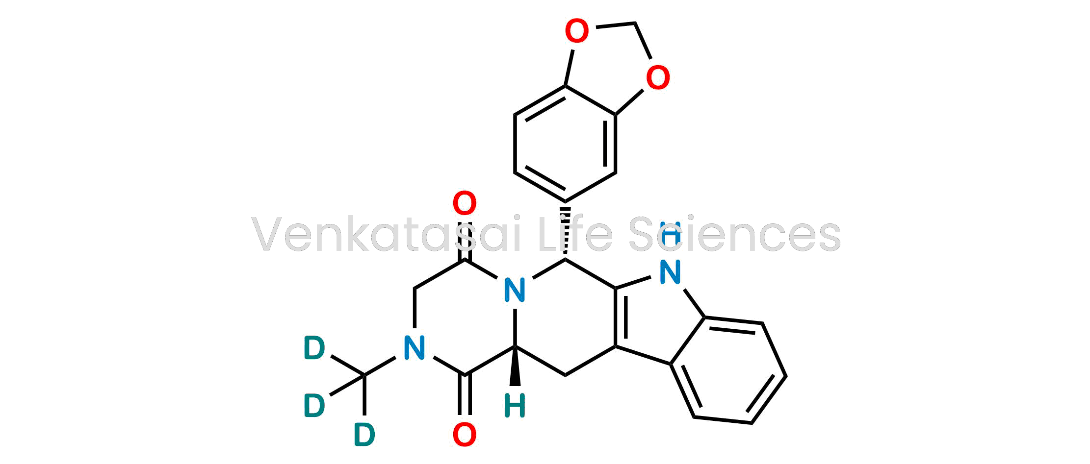 (6R,12aR)-6-(Benzo[d][1,3]dioxol-5-yl)-2-(methyl-d3)-2,3,6,7,12,12a-hexahydropyrazino[1',2':1,6]pyrido[3,4-b]indole-1,4-dione