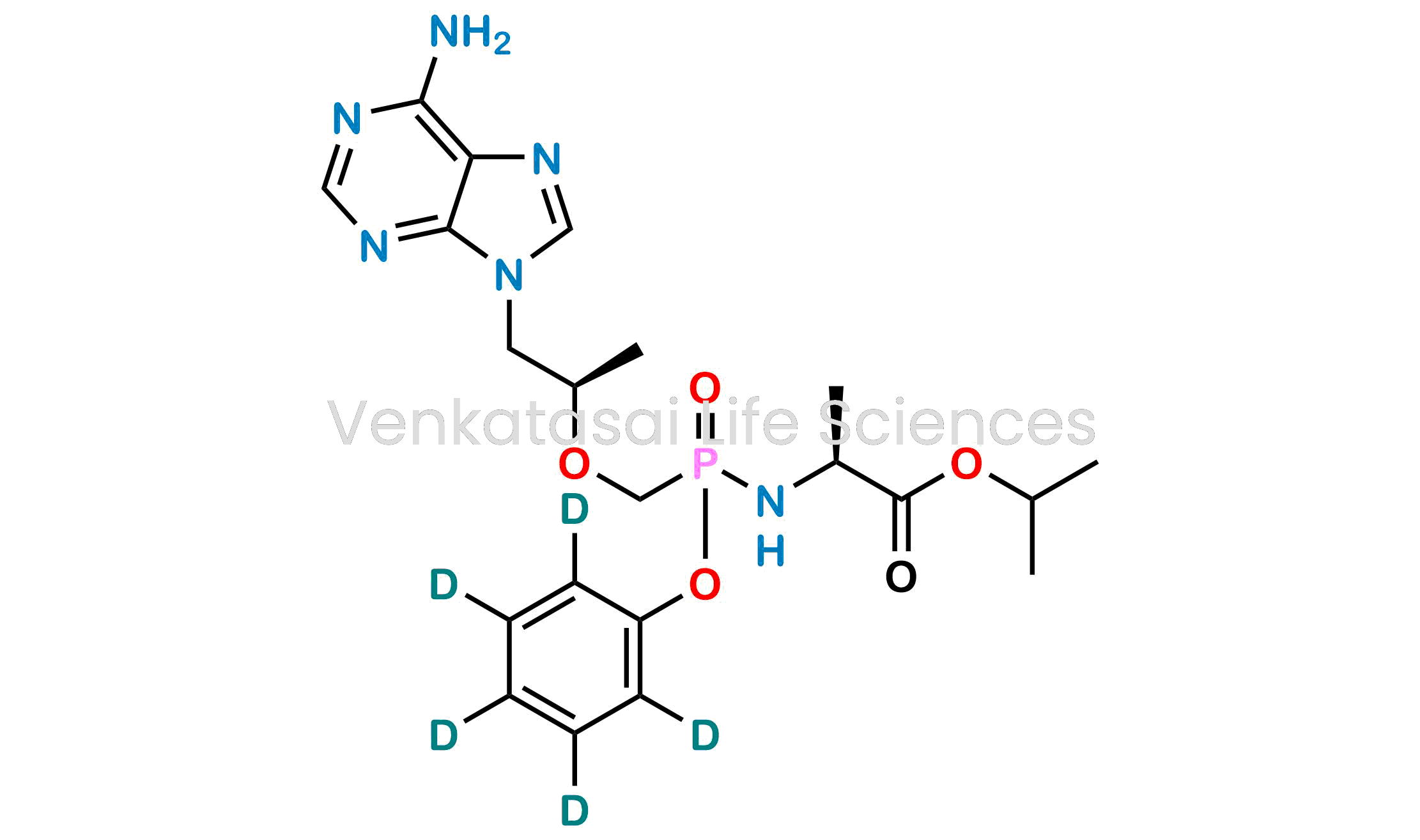 Isopropyl (((((R)-1-(6-amino-9H-purin-9-yl)propan-2-yl)oxy)methyl)(phenoxy-d5)phosphoryl)-L-alaninate