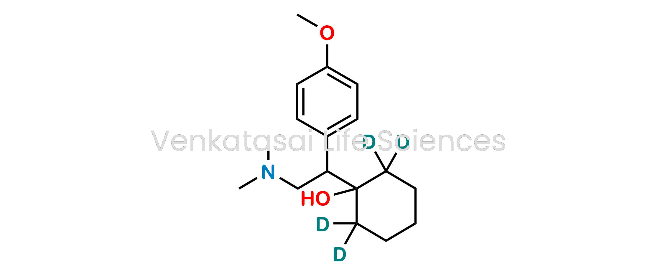 1-(2-(dimethylamino)-1-(4-methoxyphenyl)ethyl)cyclohexan-2 | 2 | 6 | 6-d4-1-ol