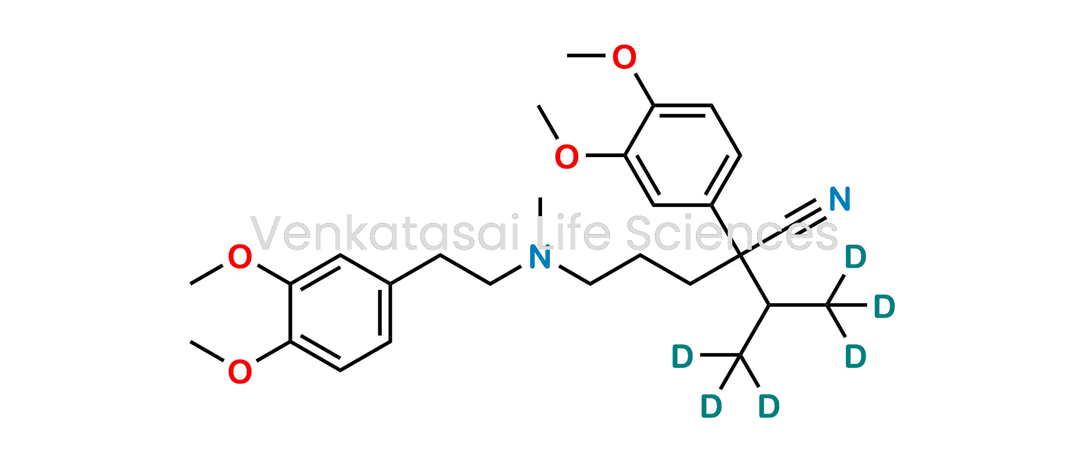 5-((3,4-Dimethoxyphenethyl)(methyl)amino)-2-(3,4-dimethoxyphenyl)-2-(propan-2-yl-1,1,1,3,3,3-d6)pentanenitrile