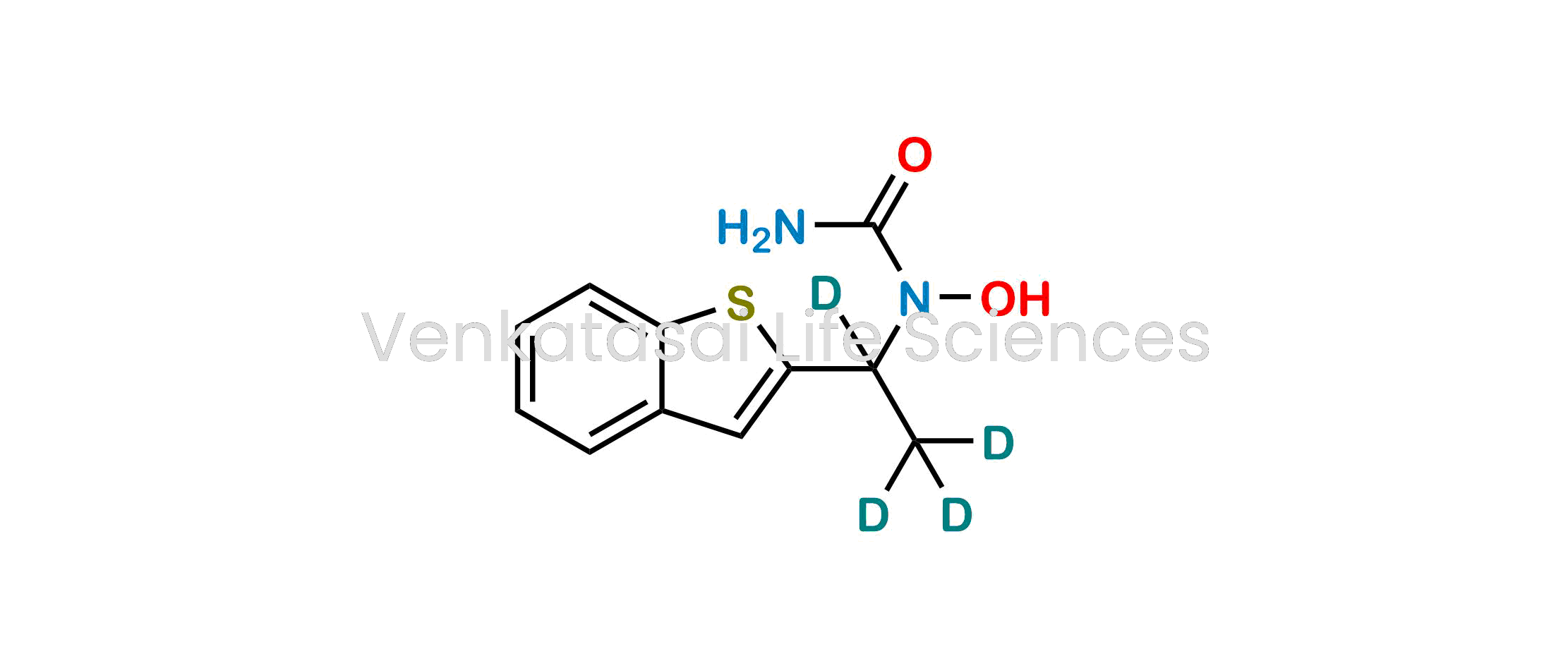1-(1-(benzo[b]thiophen-2-yl)ethyl-1,2,2,2-d4)-1-hydroxyurea