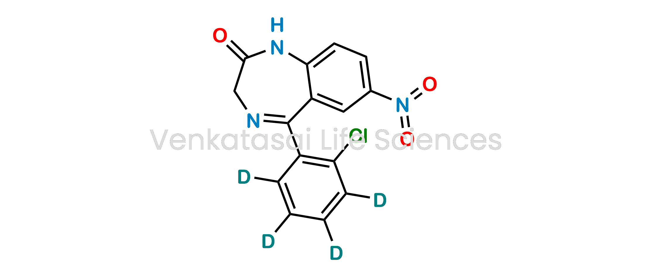 5-(2-Chlorophenyl-3,4,5,6-d4)-7-nitro-1,3-dihydro-2H-benzo[e][1,4]diazepin-2-one