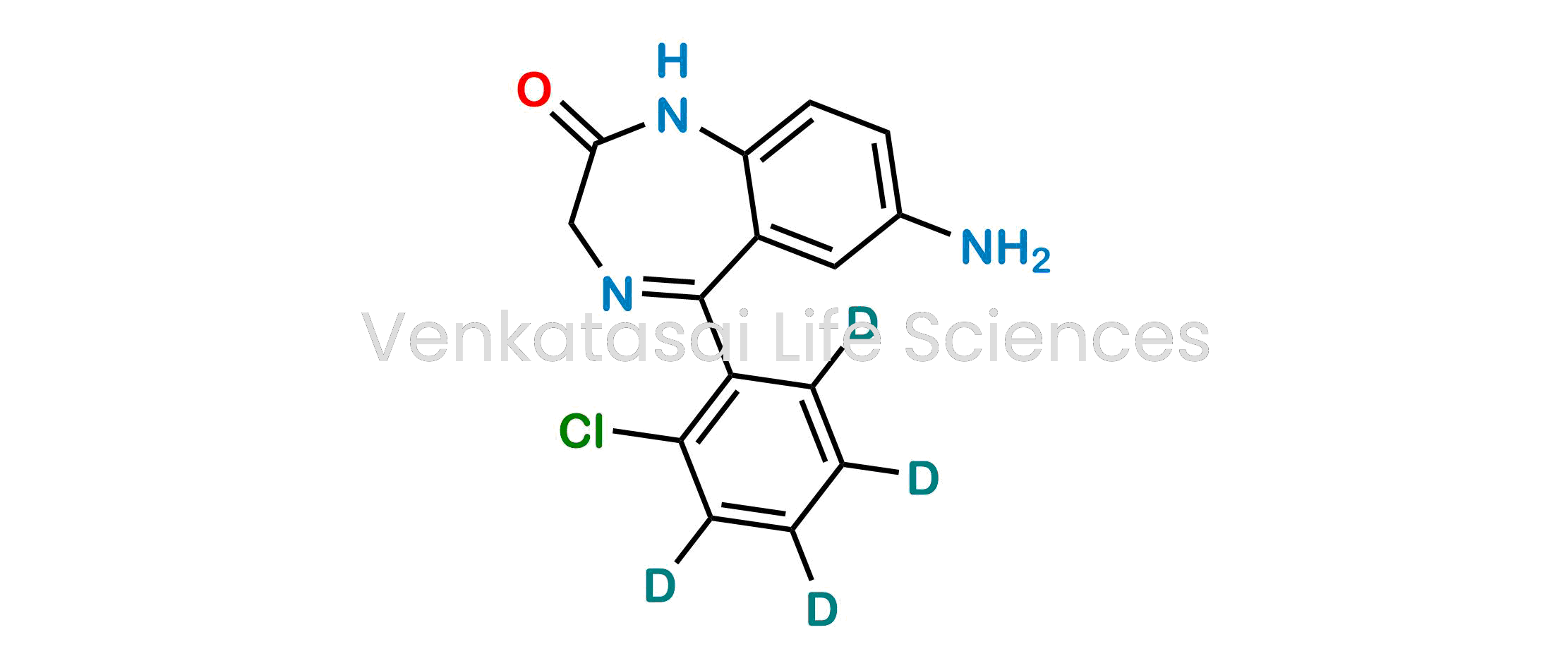 ?7-Amino-5-(2-chlorophenyl-3,4,5,6-d4)-1,3-dihydro-2H-benzo[e][1,4]diazepin-2-one