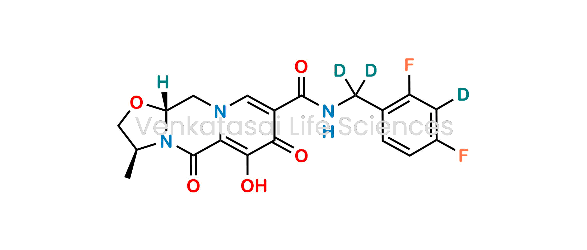 (3S,11aR)-N-((2,4-difluorophenyl-3-d)methyl-d2)-6-hydroxy-3-methyl-5,7-dioxo-2,3,5,7,11,11a-hexahydrooxazolo[3,2-a]pyrido[1,2-d]pyrazine-8-carboxamide