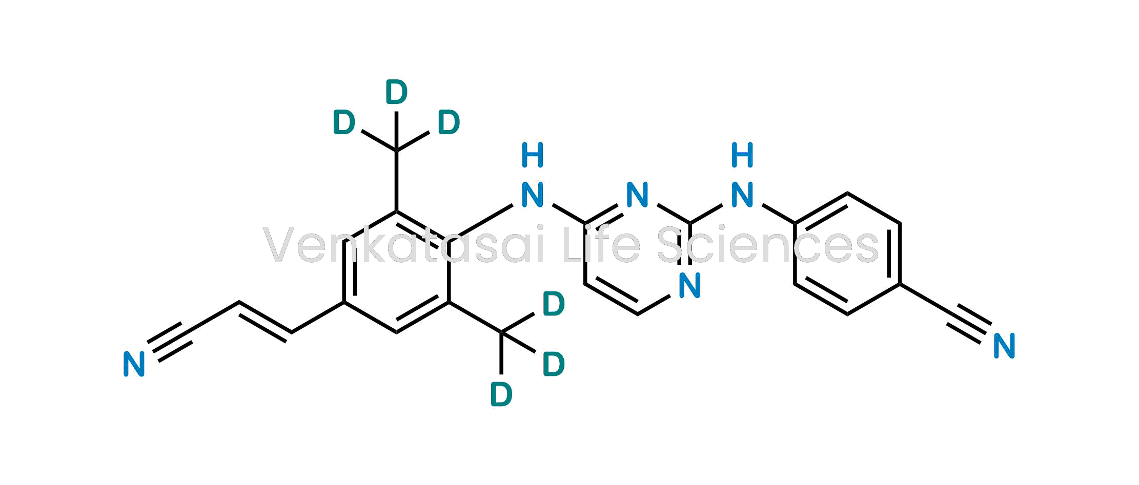 4-[[4-[[4-[(1E)-2-Cyanoethenyl]-2,6-(dimethyl-d6)phenyl]amino]-2 pyrimidinyl]amino]benzonitrile