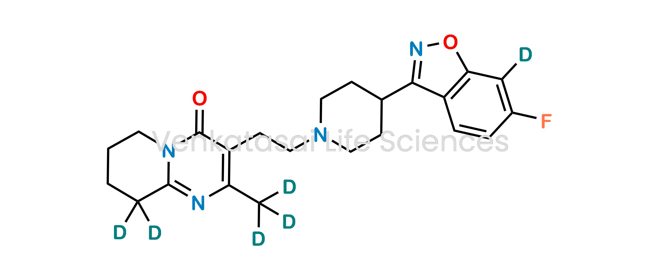 3-(2-(4-(6-Fluorobenzo[d]isoxazol-3-yl-7-d)piperidin-1-yl)ethyl)-2-(methyl-d3)-6,7,8,9-tetrahydro-4H-pyrido[1,2-a]pyrimidin-4-one-9,9-d2