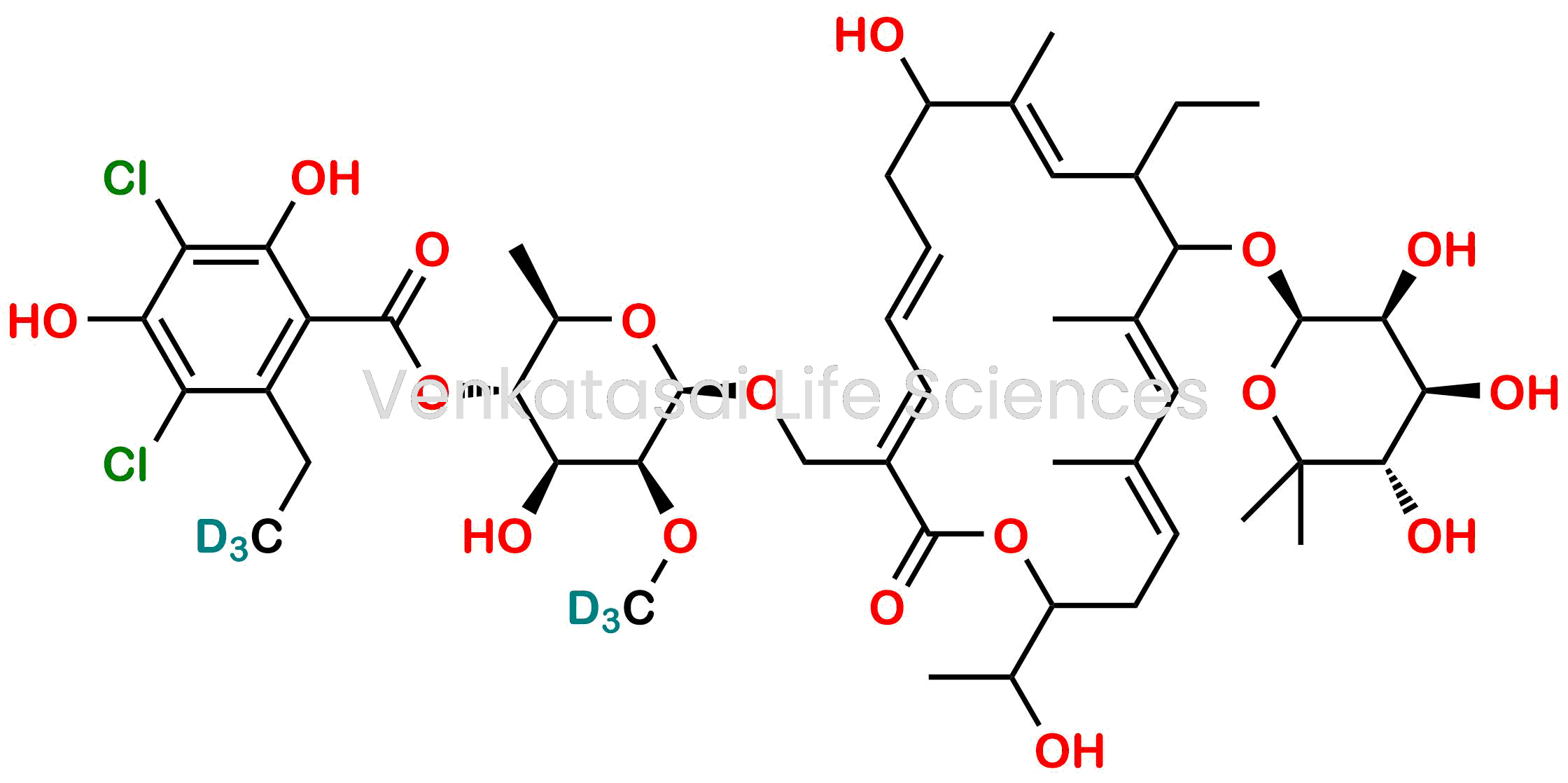 (2R,3S,4S,5S,6R)-6-(((3E,5E,9E,13E,15E)-11-ethyl-8-hydroxy-18-(1-hydroxyethyl)-9,13,15-trimethyl-2-oxo-12-(((2R,3S,4S,5S)-3,4,5-trihydroxy-6,6-dimethyltetrahydro-2H-pyran-2-yl)oxy)oxacyclooctadeca-3,5,9,13,15-pentaen-3-yl)methoxy)-4-hydroxy-5-(methoxy-d3)