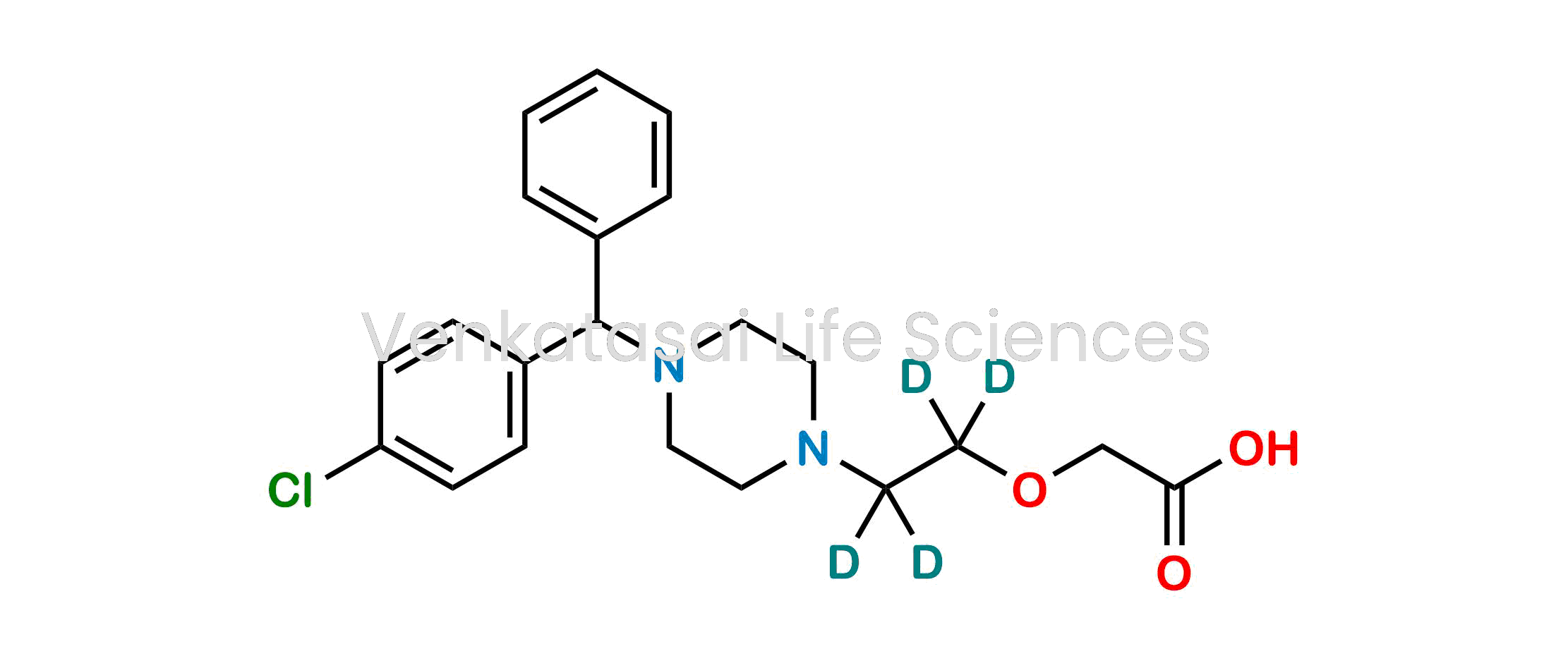 2-(2-(4-((4-Chlorophenyl)(phenyl)methyl)piperazin-1-yl)ethoxy-1,1,2,2-d4)acetic acid