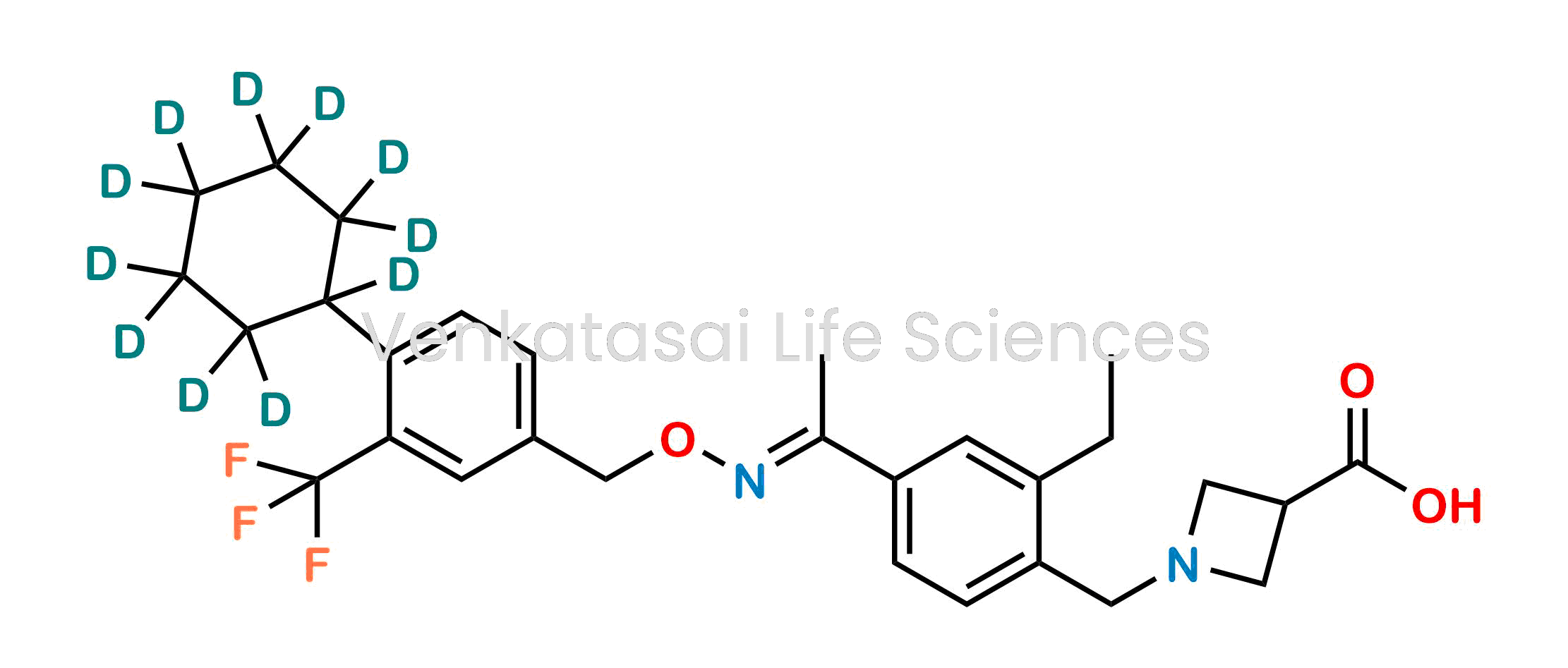 (E)-1-(4-(1-(((4-(cyclohexyl-d11)-3-(trifluoromethyl)benzyl)oxy)imino)ethyl)-2-ethylbenzyl)azetidine-3-carboxylic Acid