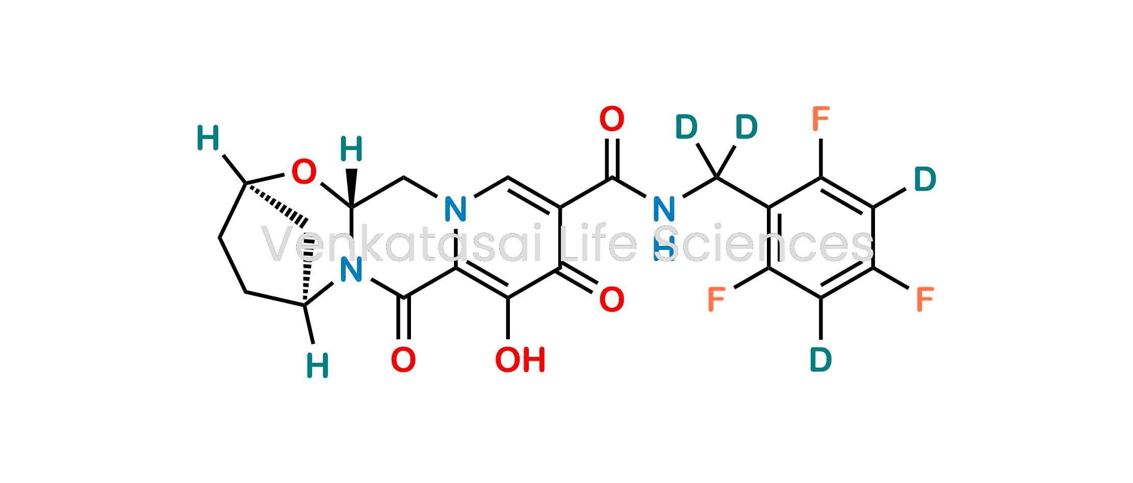 (2R,5S,13aR)-8-Hydroxy-7,9-dioxo-N-((2,4,6-trifluorophenyl-3,5-d2)methyl-d2)-2,3,4,5,7,9,13,13a-octahydro-2,5-methanopyrido[1',2':4,5]pyrazino[2,1-b][1,3]oxazepine-10-carboxamide