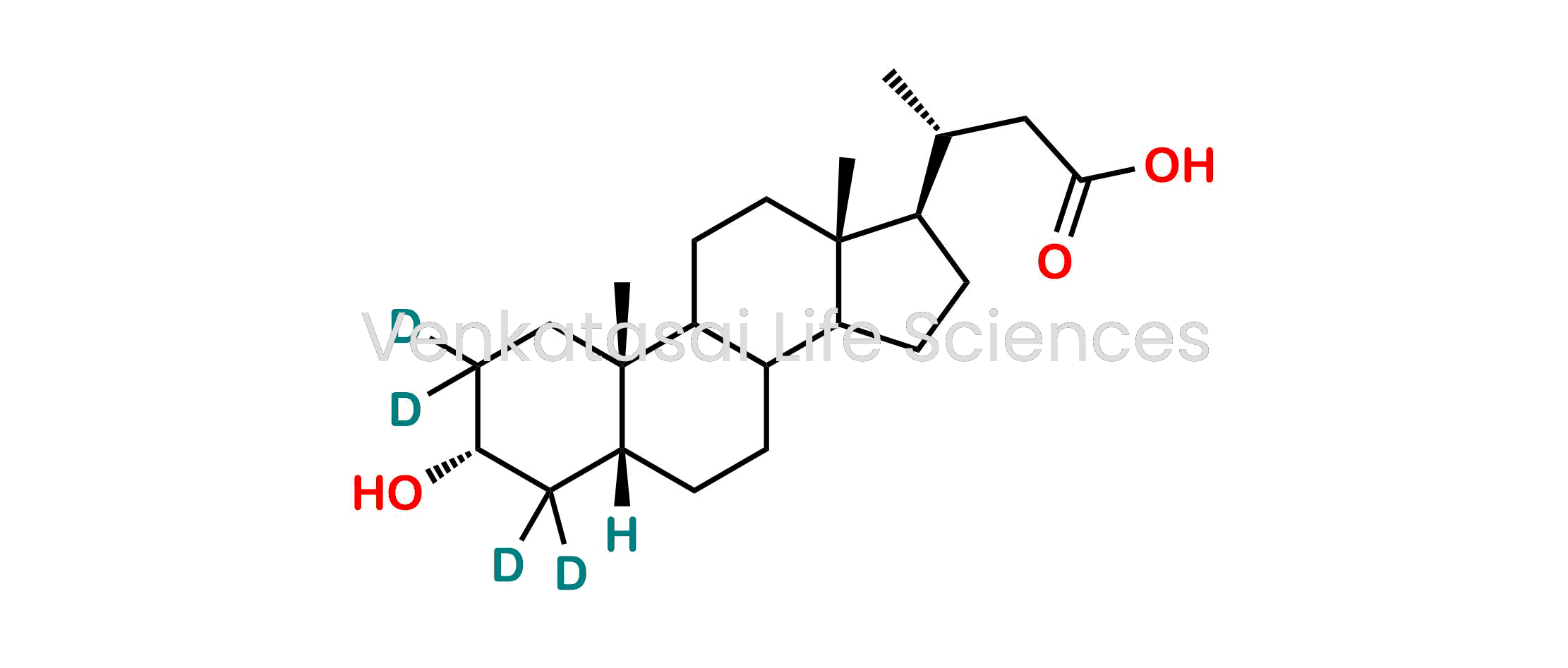 (3R)-3-((3R,5R,10S,13R,17R)-3-hydroxy-10,13-dimethylhexadecahydro-1H-cyclopenta[a]phenanthren-17-yl-2,2,4,4-d4)butanoic acid