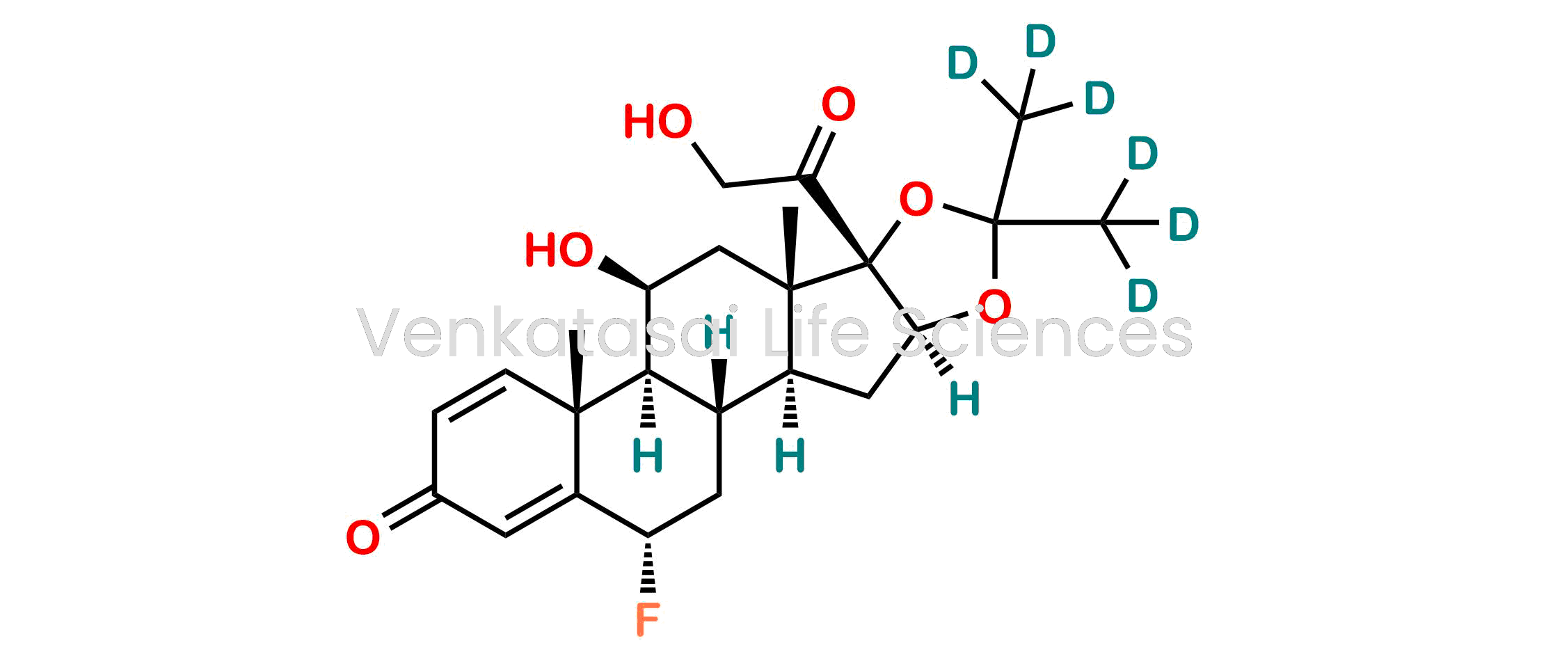 (6alpha,11beta,16alpha)-6-Fluoro-11,21-dihydroxy-16,17-[(1-methylethylidene-d6)bis(oxy)]pregna-1,4-diene-3,20-dione