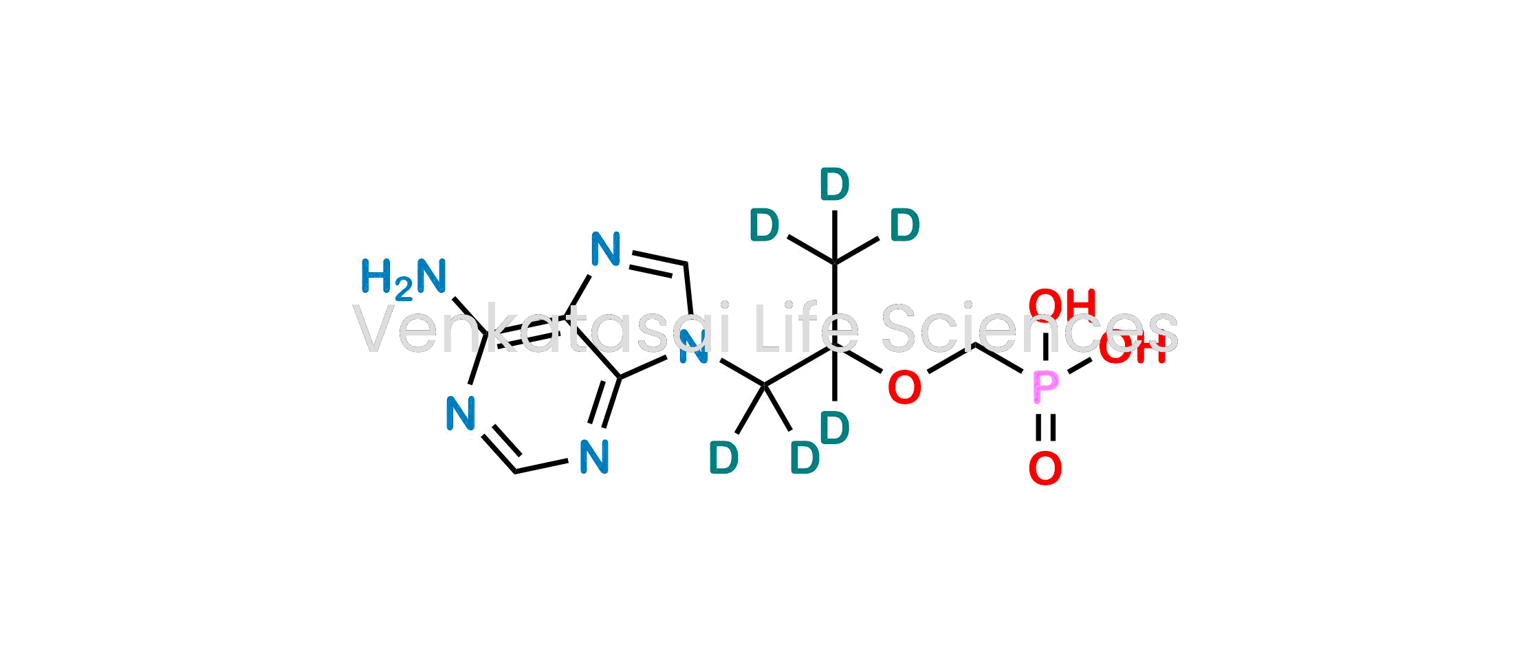 (((1-(6-amino-9H-purin-9-yl)propan-2-yl-1,1,2,3,3,3-d6)oxy)methyl)phosphonic acid