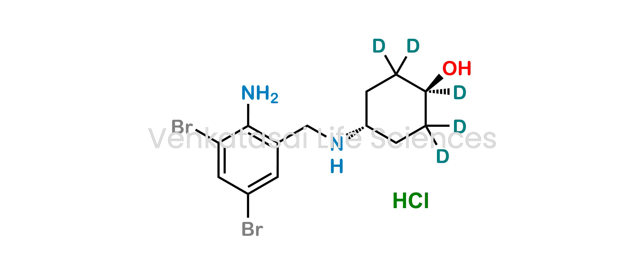 rac trans 4-[[(2-Amino-3,5-dibromophenyl)methyl]amino] cyclophexanol-d5 Hydrochloride