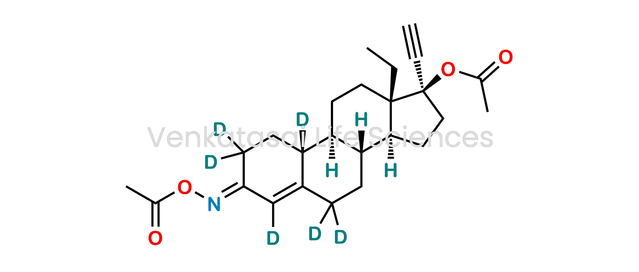 (8R,9S,10R,13S,14S,17R,E)-3-(acetoxyimino)-13-ethyl-17-ethynyl-2,3,6,7,8,9,10,11,12,13,14,15,16,17-tetradecahydro-1H-cyclopenta[a]phenanthren-17-yl-2,2,4,6,6,10-d6 acetate