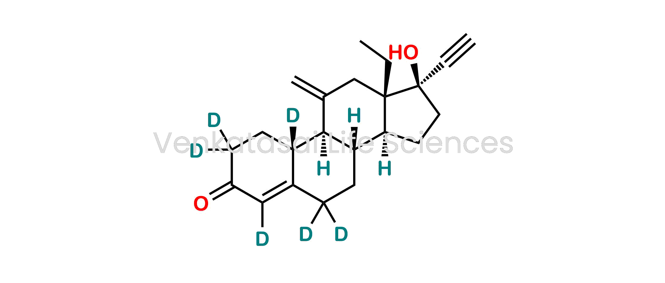 (8S,9S,10R,13S,14S,17R)-13-Ethyl-17-ethynyl-17-hydroxy-11-methylene-1,2,6,7,8,9,10,11,12,13,14,15,16,17-tetradecahydro-3H-cyclopenta[a]phenanthren-3-one-2,2,4,6,6,10-d6