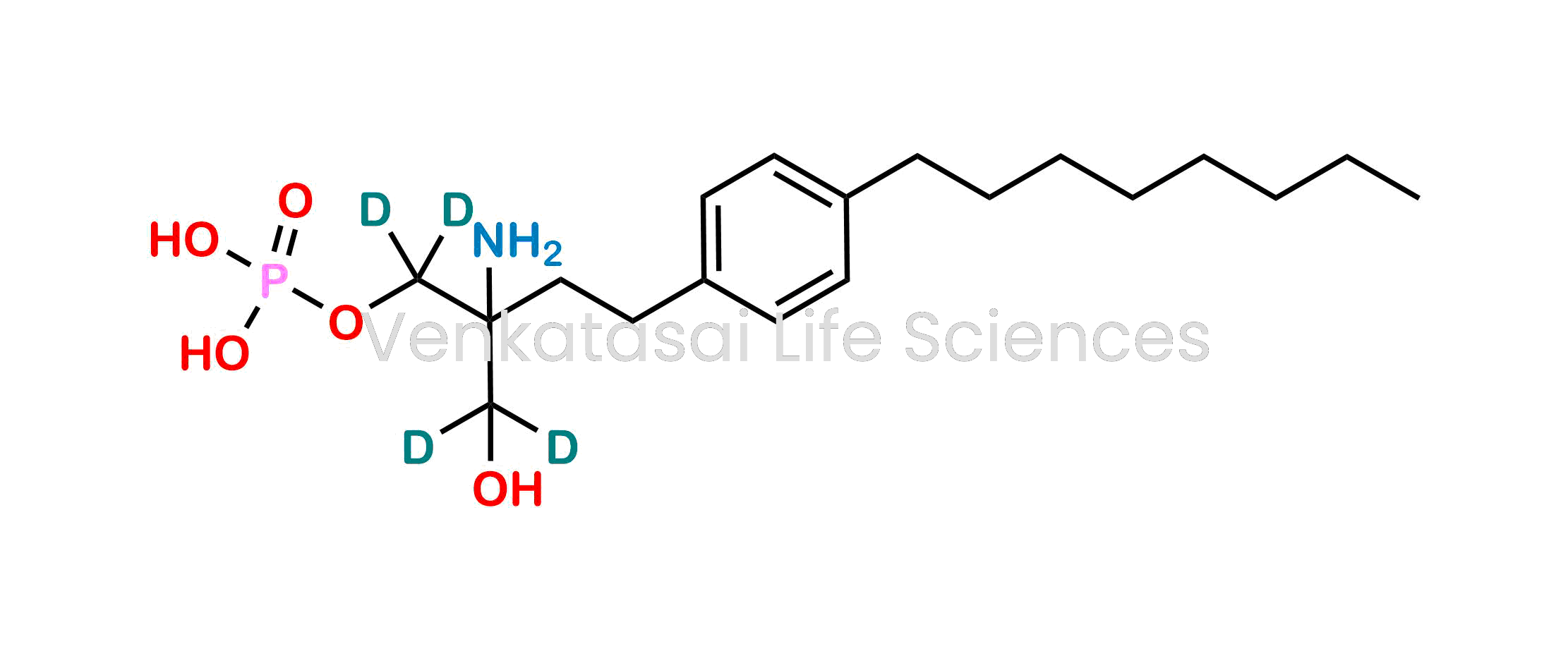 2-Amino-2-(hydroxymethyl-d2)-4-(4-octylphenyl)butyl-1,1-d2 dihydrogen phosphate