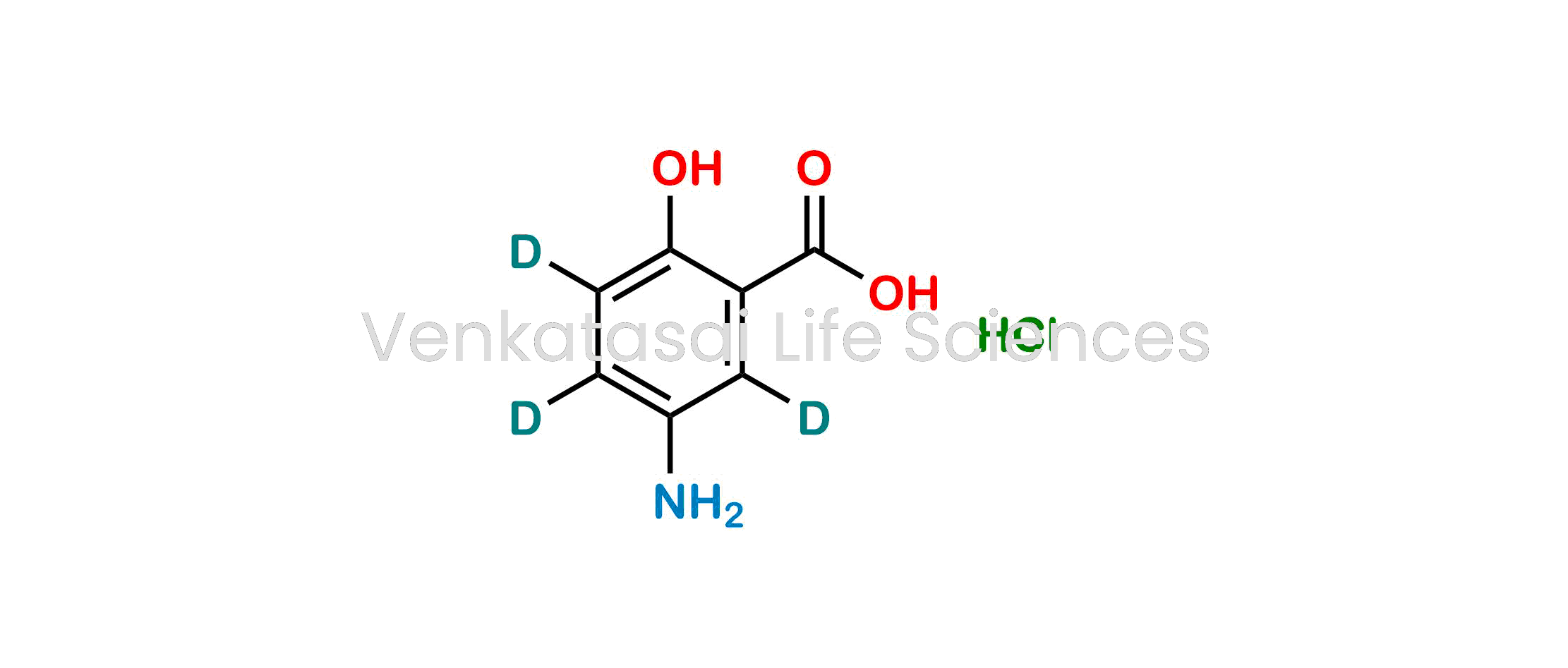 5-Amino-2-hydroxybenzoic Acid-d3 Hydrochloride