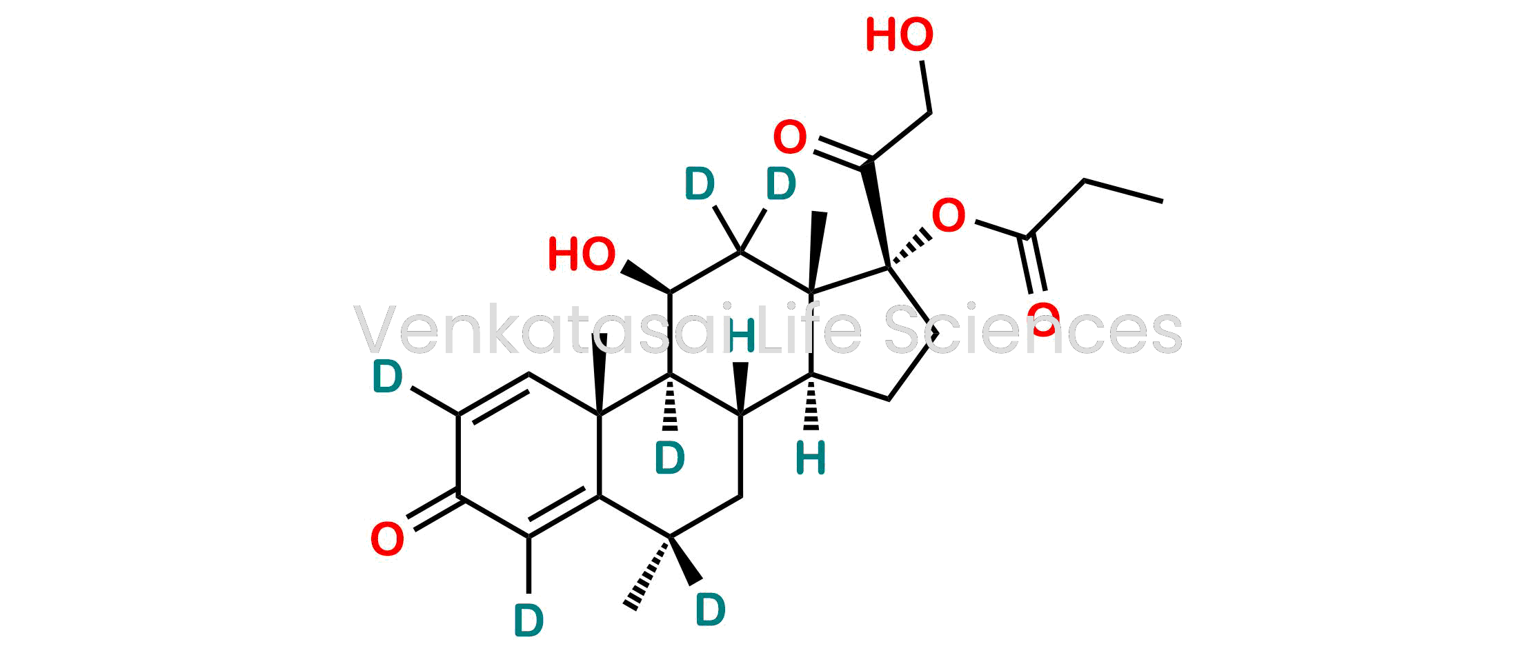 (6S,8S,9S,10R,11S,13S,14S,17R)-11-hydroxy-17-(2-hydroxyacetyl)-6,10,13-trimethyl-3-oxo-6,7,8,9,10,11,12,13,14,15,16,17-dodecahydro-3H-cyclopenta[a]phenanthren-17-yl-2,4,6,9,12,12-d6 propionate