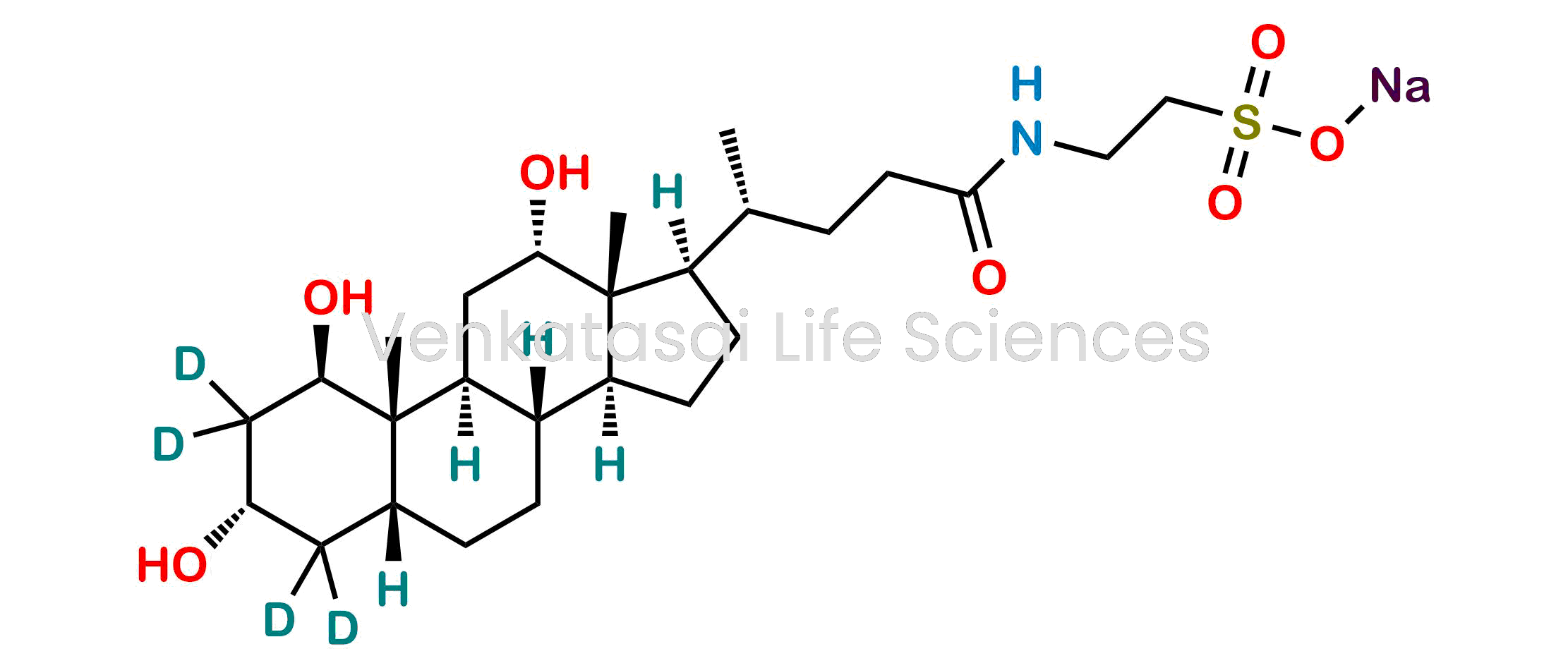 sodium 2-((R)-4-((1R,3S,5R,8S,9S,10S,12S,13R,14S,17R)-1,3,12-trihydroxy-10,13-dimethylhexadecahydro-1H-cyclopenta[a]phenanthren-17-yl-2,2,4,4-d4)pentanamido)ethane-1-sulfonate