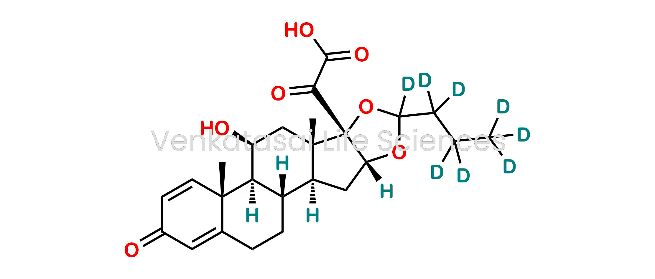 2-((6aR,6bS,7S,8aS,8bS,11aR,12aS,12bS)-7-hydroxy-6a,8a-dimethyl-4-oxo-10-(propyl-d7)-1,2,4,6a,6b,7,8,8a,11a,12,12a,12b-dodecahydro-8bH-naphtho[2',1':4,5]indeno[1,2-d][1,3]dioxol-8b-yl-10-d)-2-oxoacetic acid