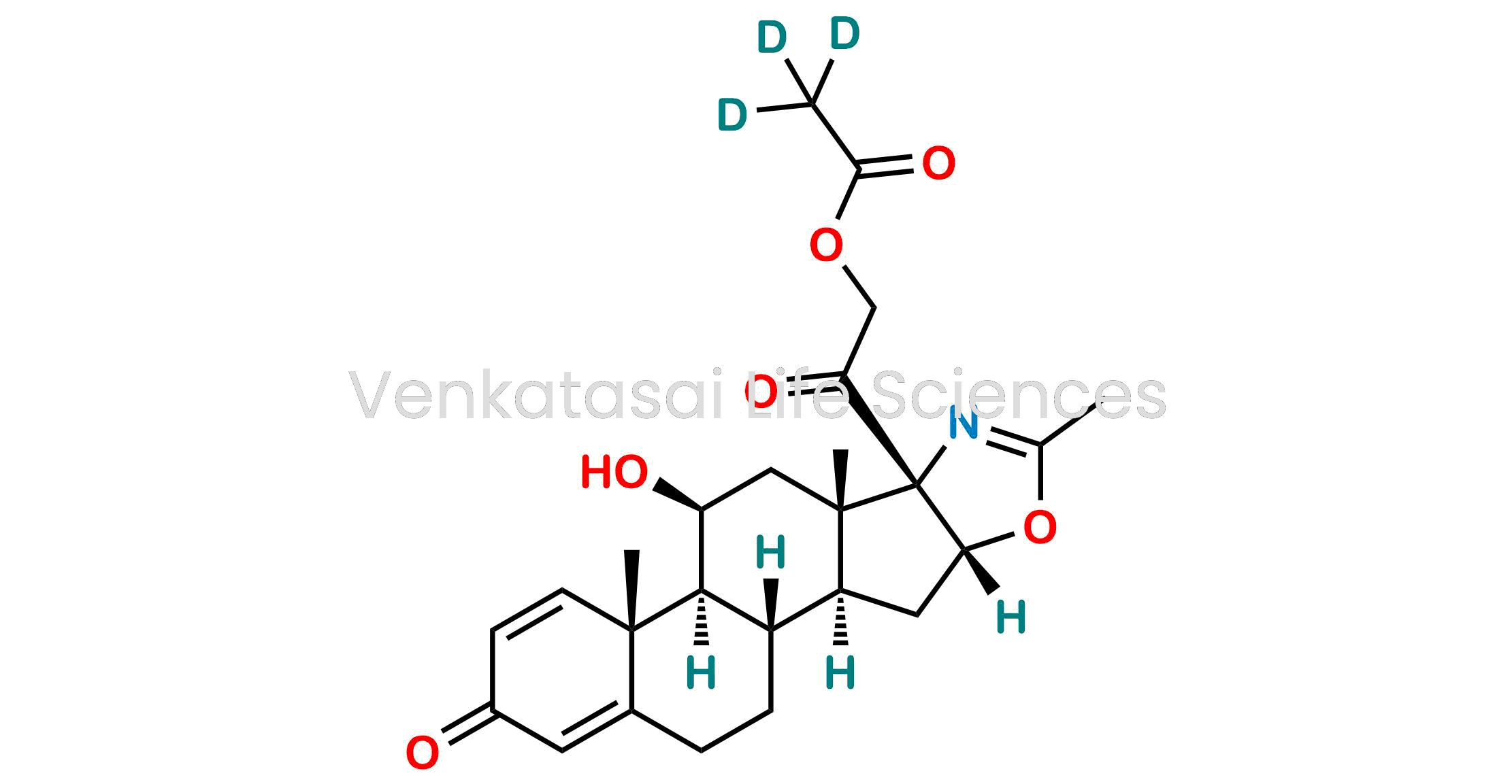 2-((6aR,6bS,7S,8aS,8bS,11aR,12aS,12bS)-7-hydroxy-6a,8a,10-trimethyl-4-oxo-1,2,4,6a,6b,7,8,8a,11a,12,12a,12b-dodecahydro-8bH-naphtho[2',1':4,5]indeno[1,2-d]oxazol-8b-yl)-2-oxoethyl acetate-d3