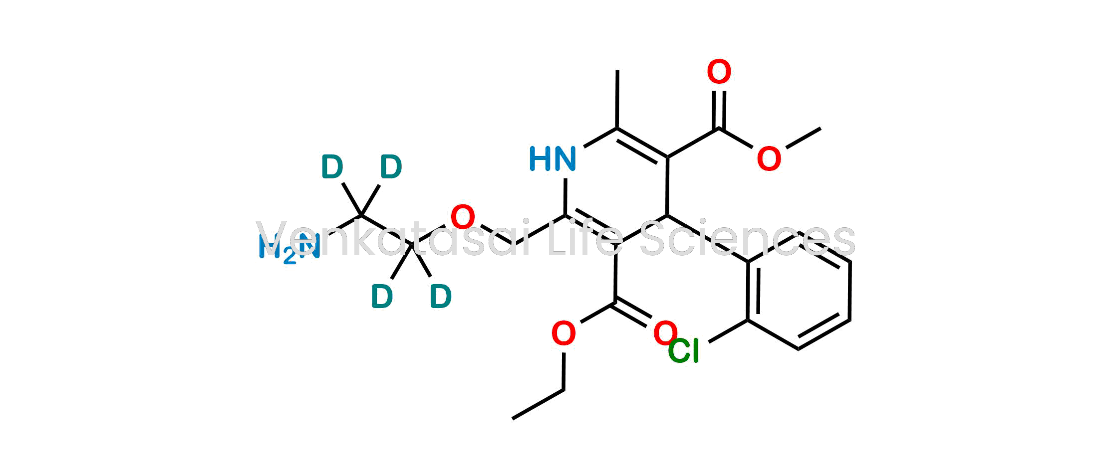 3-Ethyl 5-methyl 2-((2-aminoethoxy-1,1,2,2-d4)methyl)-4-(2-chlorophenyl)-6-methyl-1,4-dihydropyridine-3,5-dicarboxylate