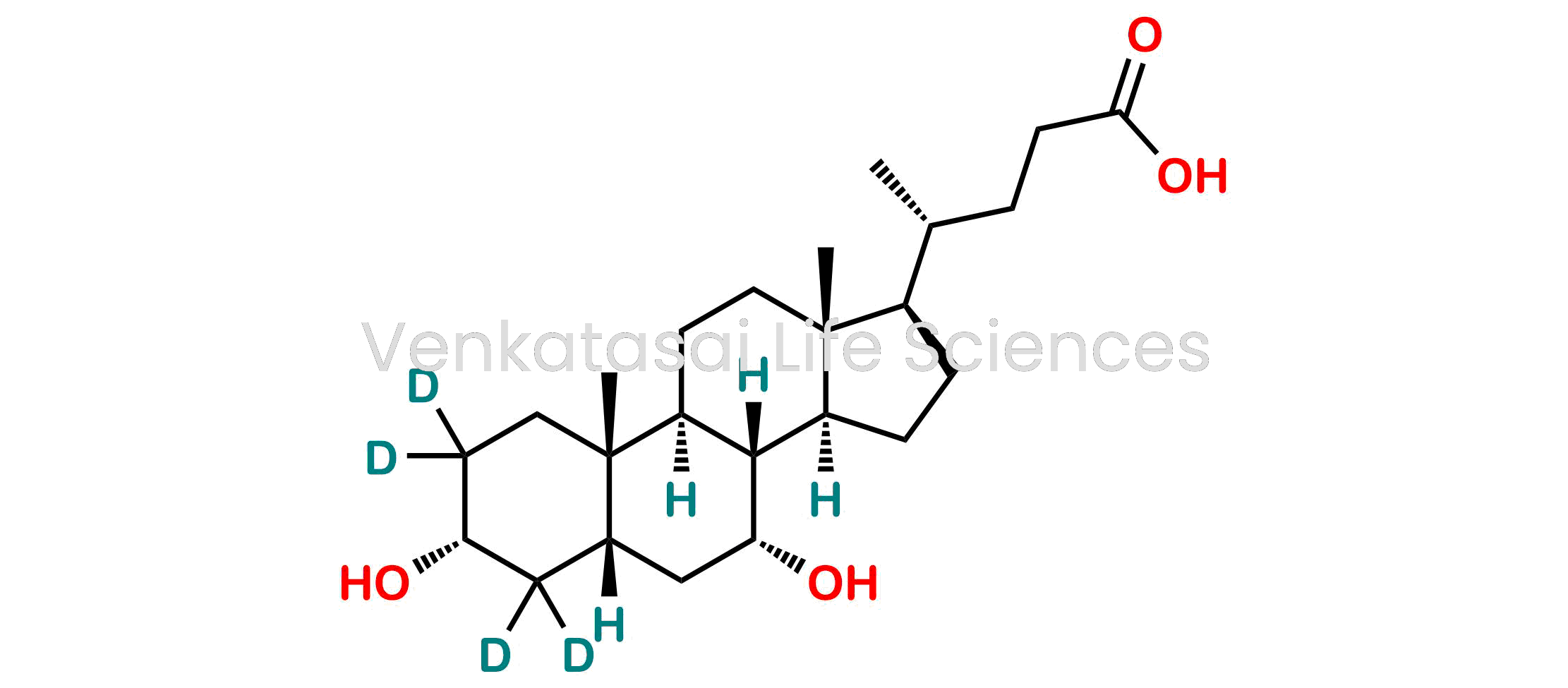 (3alpha,5beta,7alpha)-3,7-Dihydroxycholan-24-oic-2,2,4,4-d4 Acid