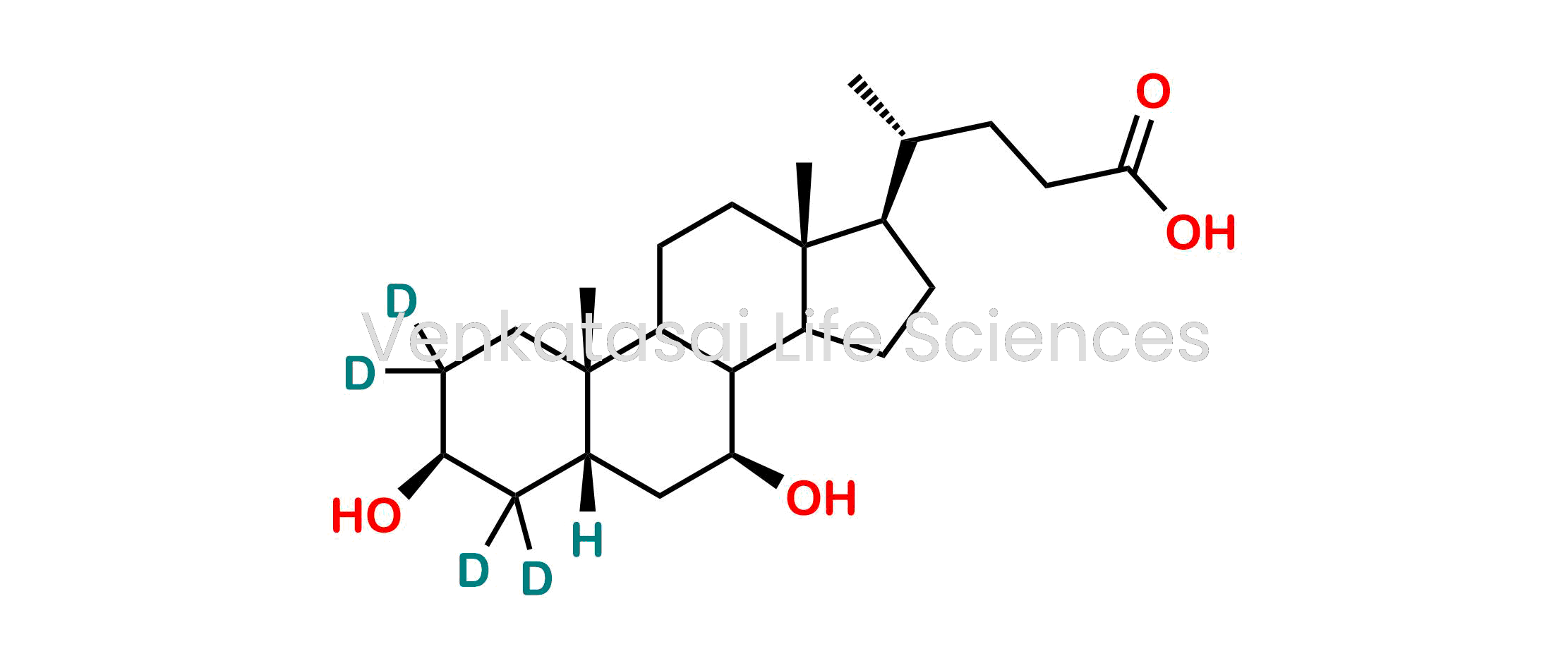 (4R)-4-((3S,5S,7S,10S,13R,17R)-3,7-dihydroxy-10,13-dimethylhexadecahydro-1H-cyclopenta[a]phenanthren-17-yl-2,2,4,4-d4)pentanoic acid