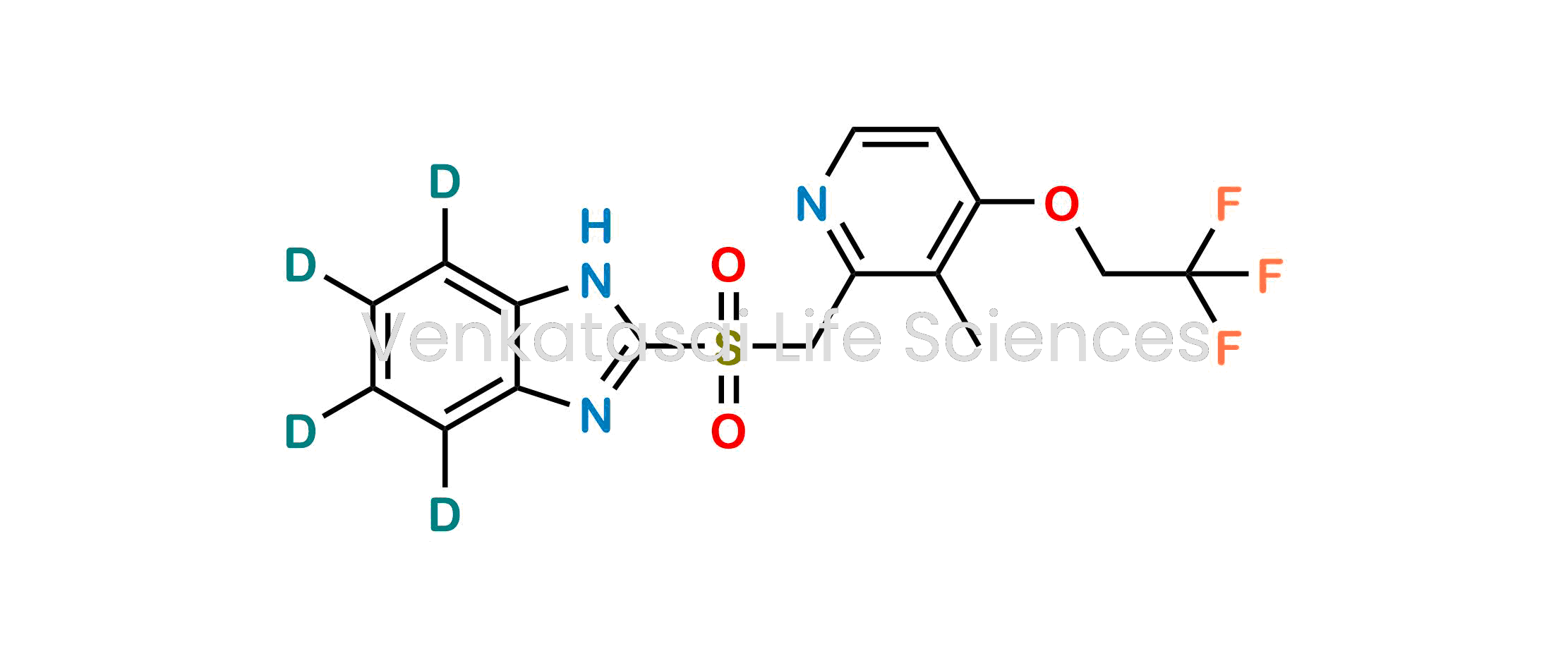 2-(((3-Methyl-4-(2,2,2-trifluoroethoxy)pyridin-2-yl)methyl)sulfonyl)-1H-benzo[d]imidazole-4,5,6,7-d4