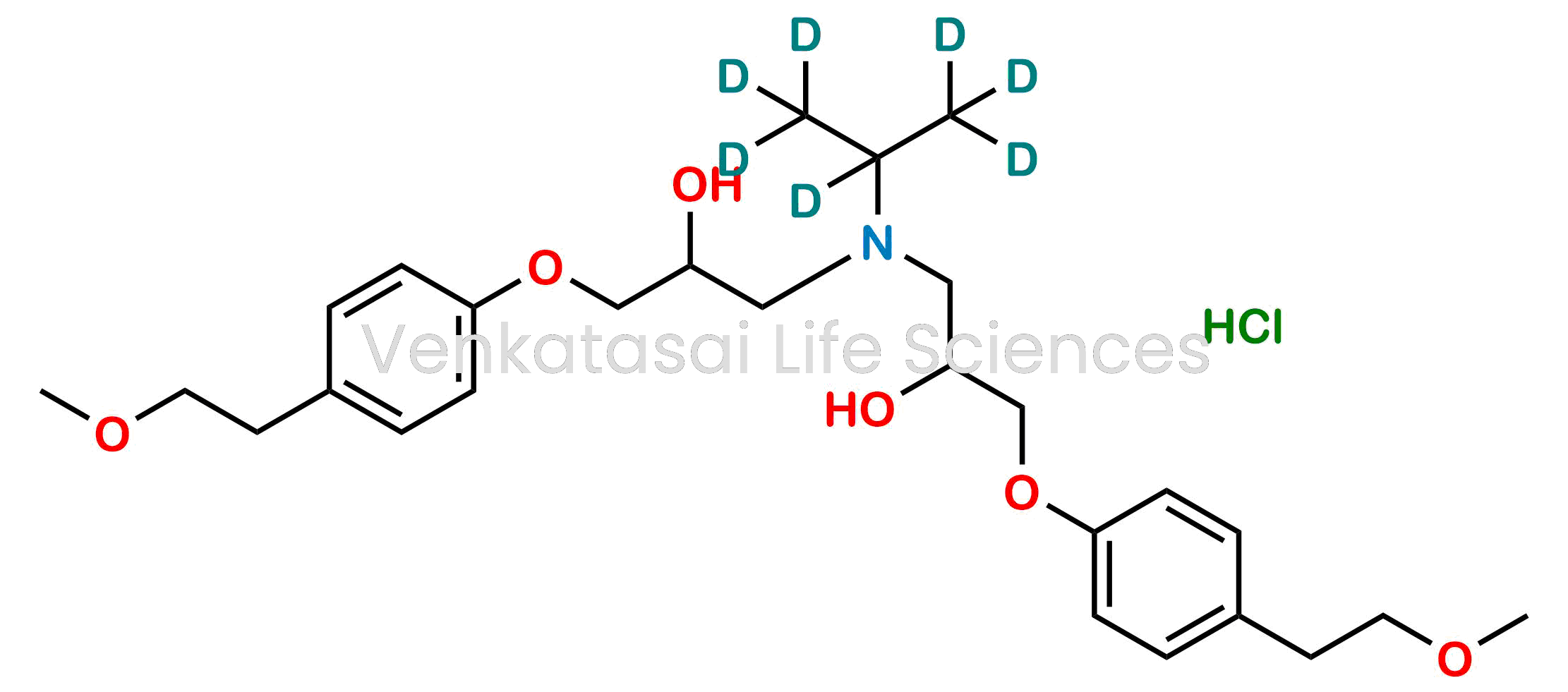 3,3'-((propan-2-yl-d7)azanediyl)bis(1-(4-(2-methoxyethyl)phenoxy)propan-2-ol) hydrochloride