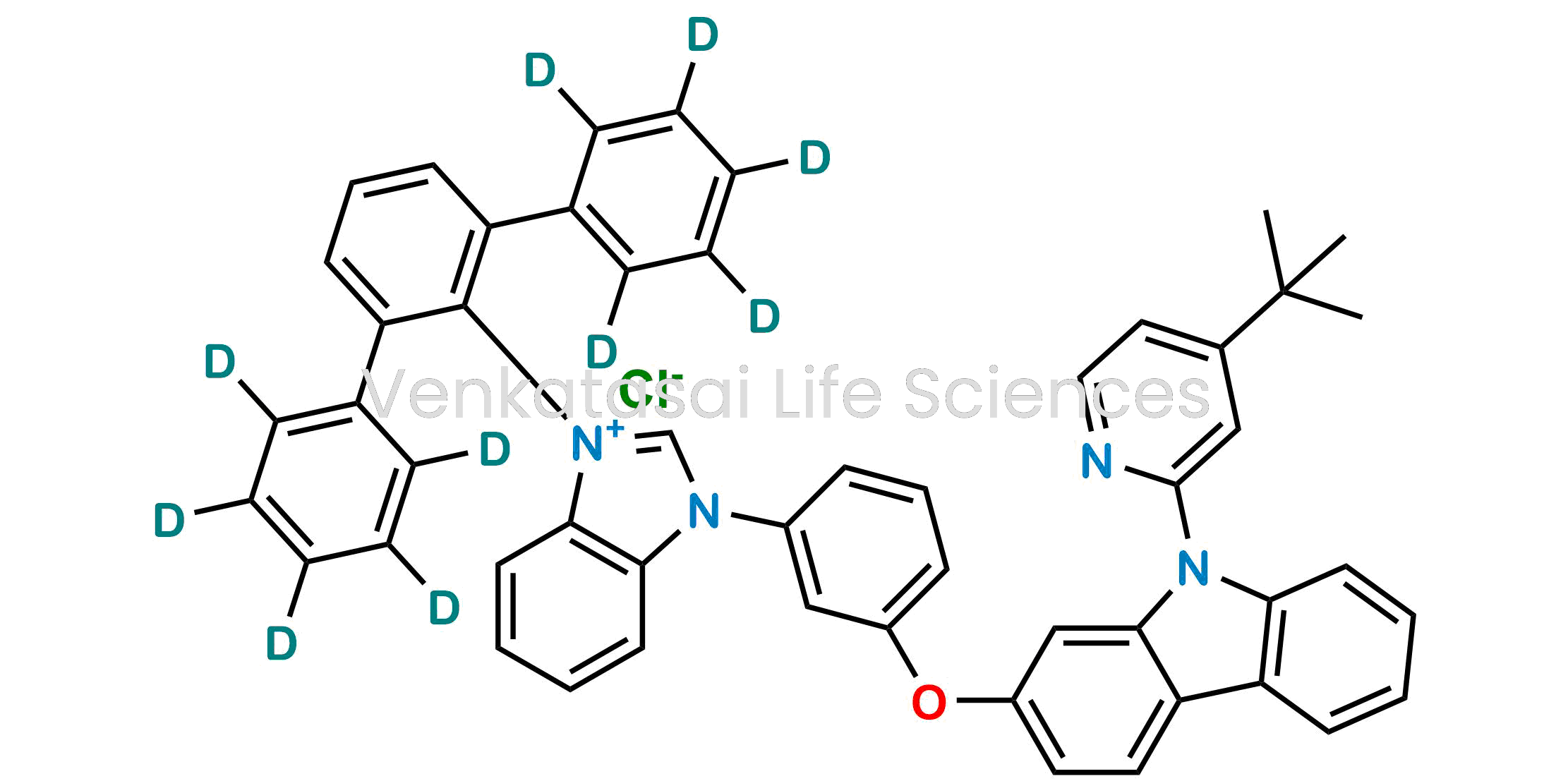3-([1,1':3',1''-terphenyl]-2'-yl-2,2'',3,3'',4,4'',5,5'',6,6''-d10)-1-(3-((9-(4-(tert-butyl)pyridin-2-yl)-9H-carbazol-2-yl)oxy)phenyl)-1H-benzo[d]imidazol-3-ium