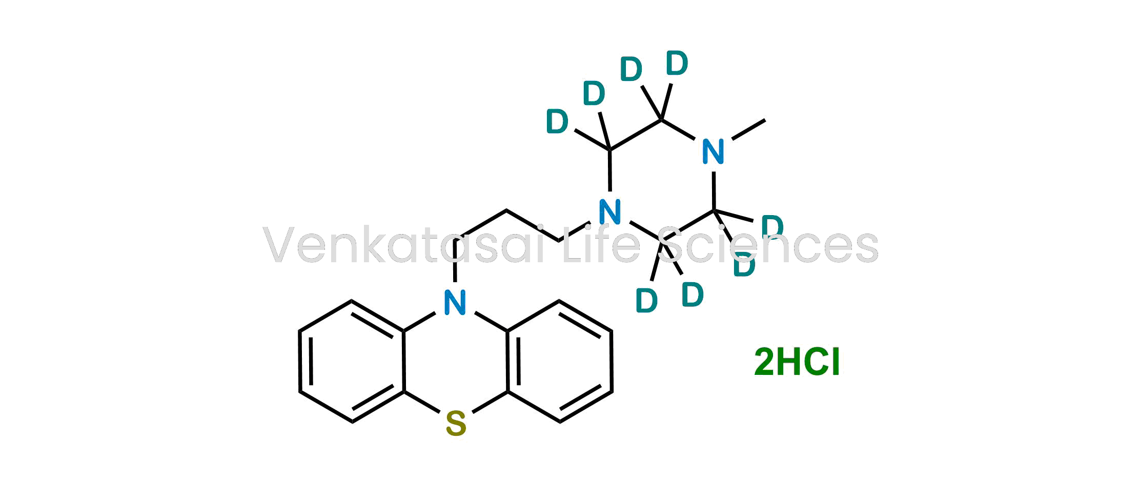 10-[3-(4-Methyl-1-piperazinyl)propyl]phenothiazine-d8 Dihydrochloride Salt ; 10-[3-(4-Methylpiperazinyl)propyl]phenothiazine-d8 Dihydrochloride Salt