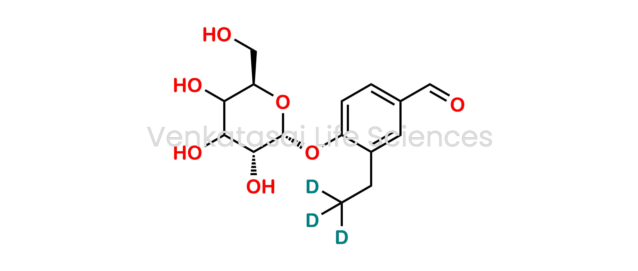 4-(?-D-Glucopyranosyloxy)-3-methoxybenzaldehyde-d3 ; 3-(ethyl-2,2,2-d3)-4-(((2R,3R,6R)-3,4,5-trihydroxy-6-(hydroxymethyl)tetrahydro-2H-pyran-2-yl)oxy)benzaldehyde