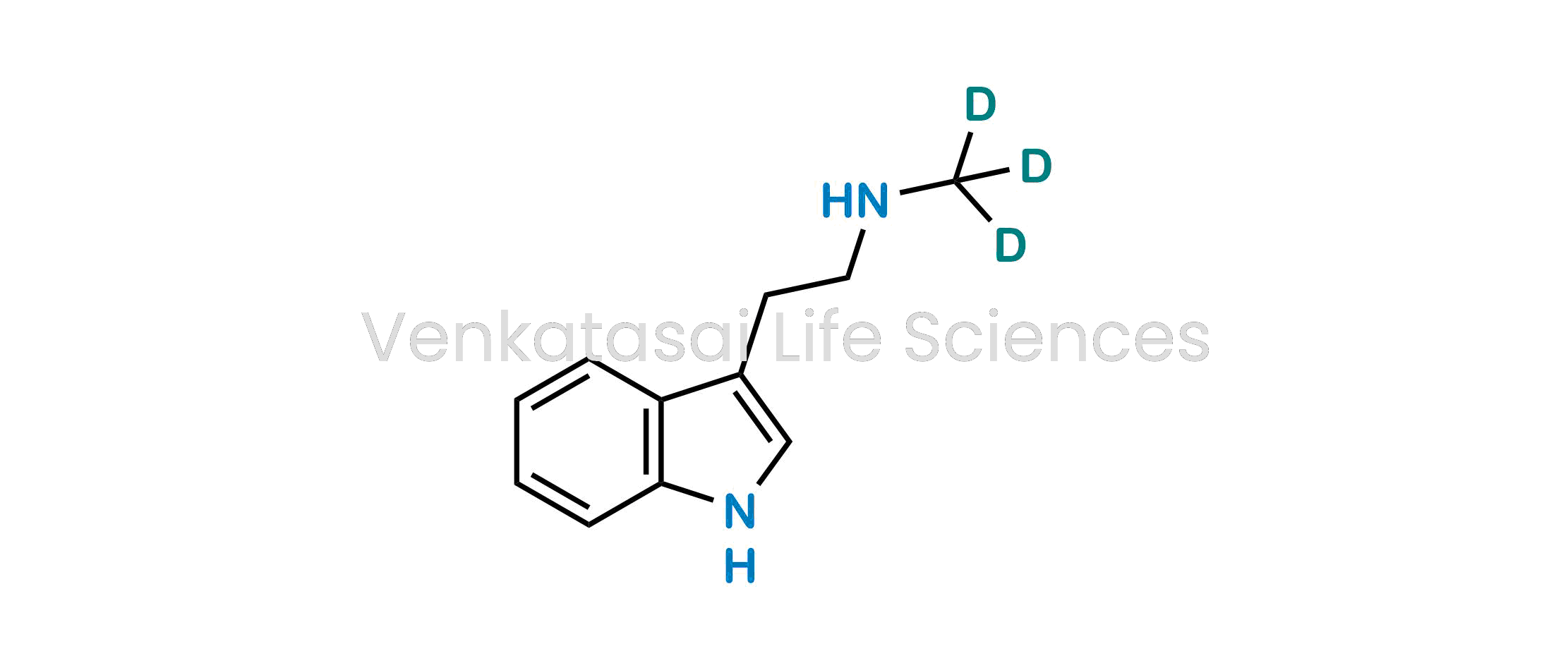 2-(1H-Indol-3-yl)-N-(methyl-d3)ethanamine; 3-(2-Methylaminoethyl)indole-d3; Dipterine-d3; N-(Methyl-d3)-1H-indole-3-ethanamine